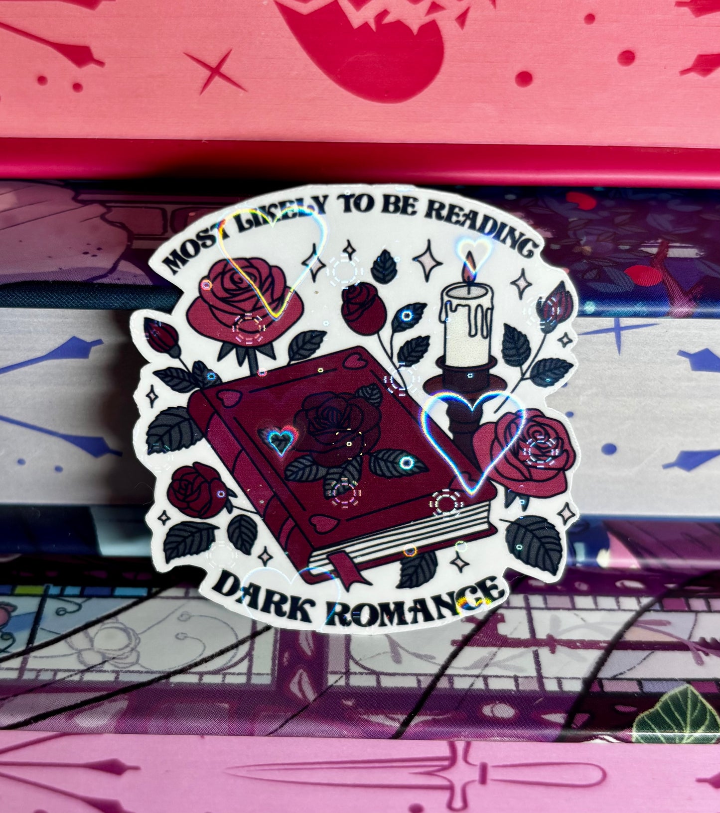 Mini Most Likely To Be Reading Dark Romance Sticker