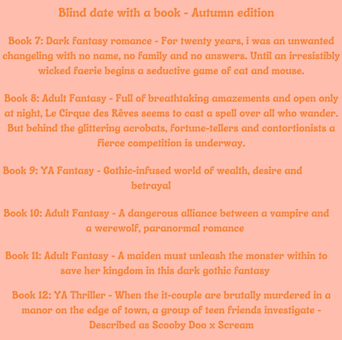 Blind Date With A Book Box - Autumn Edition