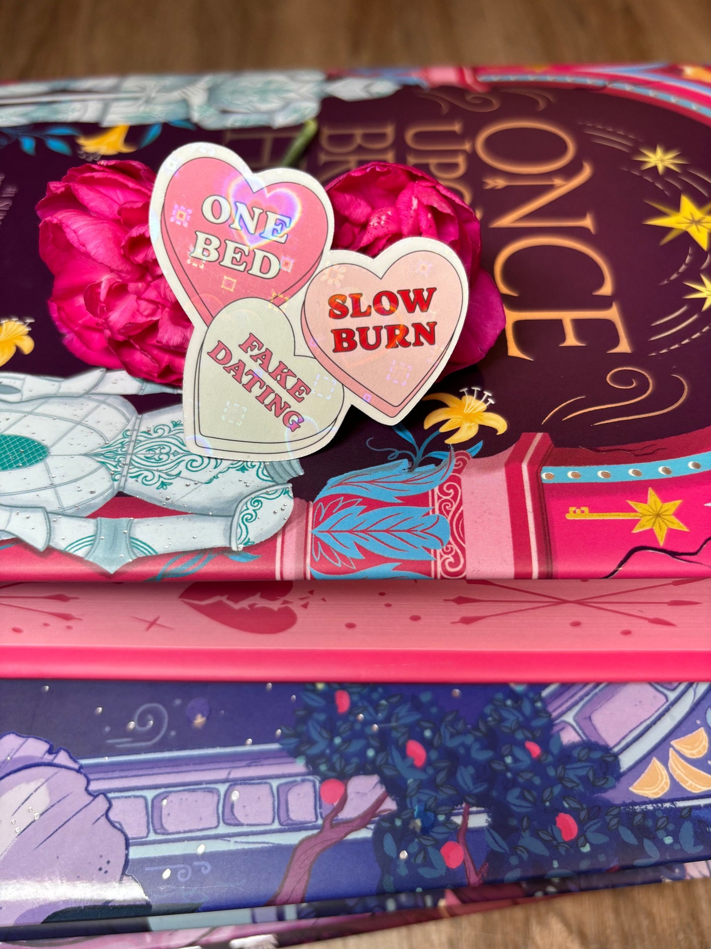 Mini Book Tropes Love Hearts Sticker