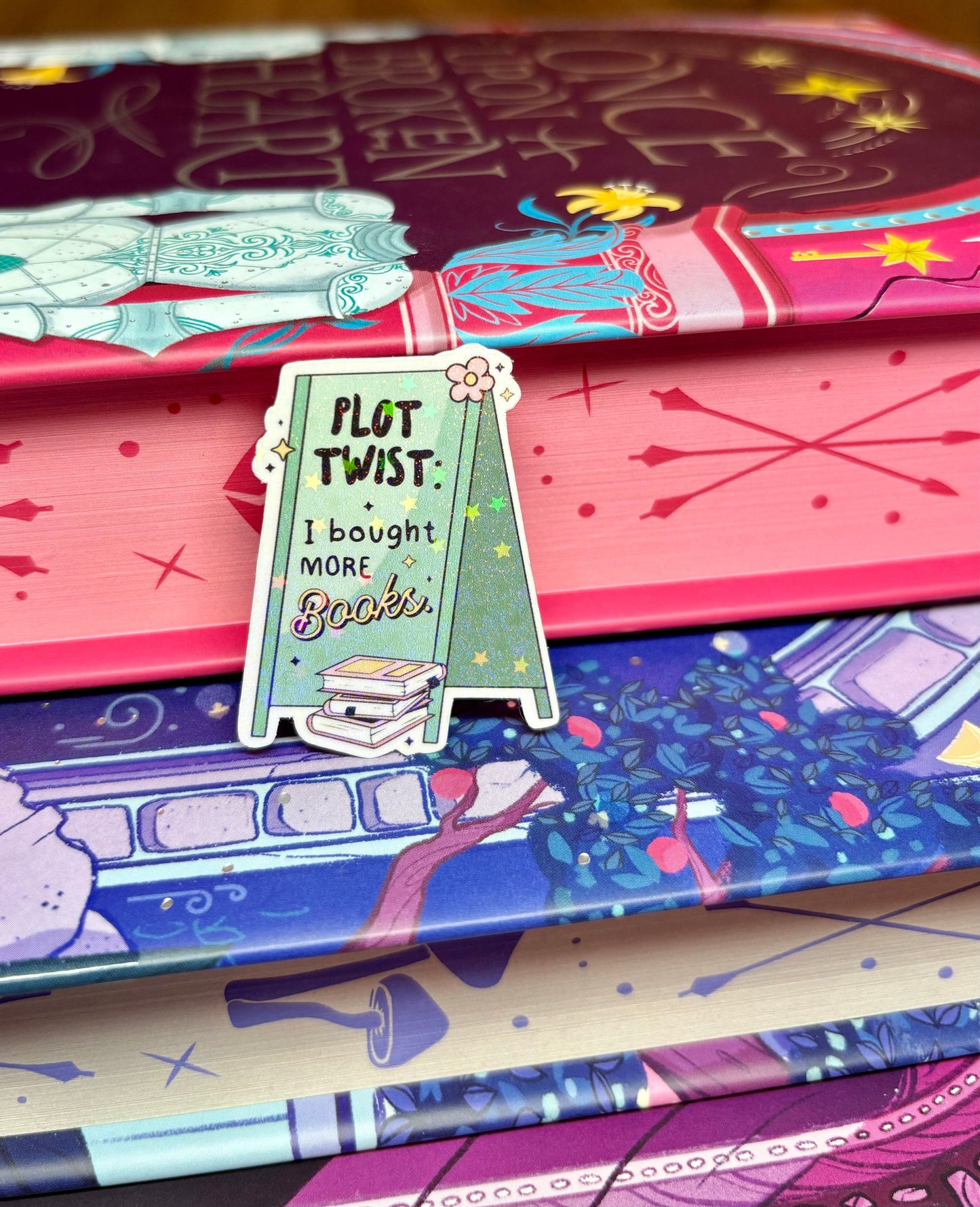 Mini Plot Twist I Bought More Books Sticker