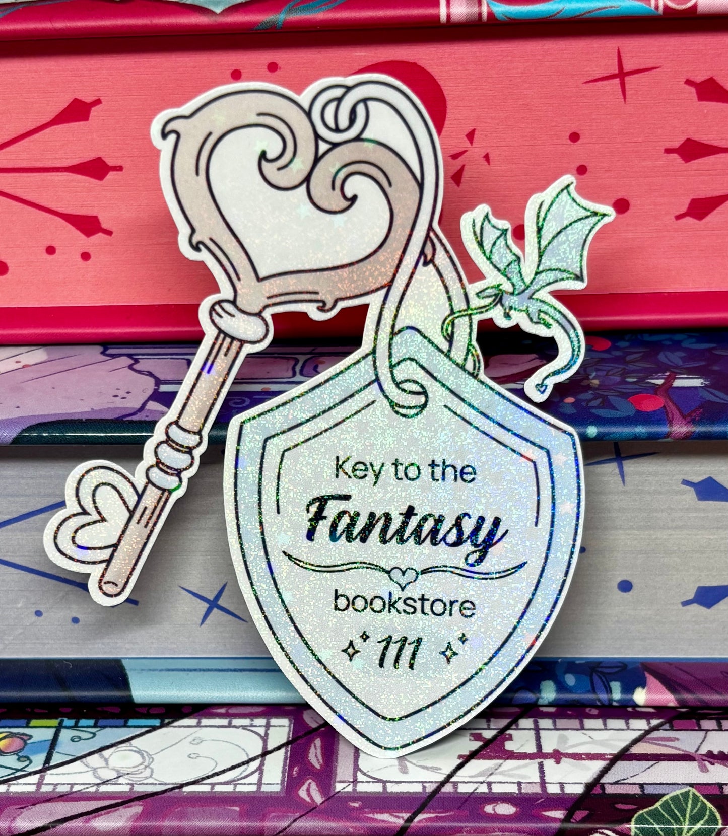 Key To The Fantasy Bookstore Sticker