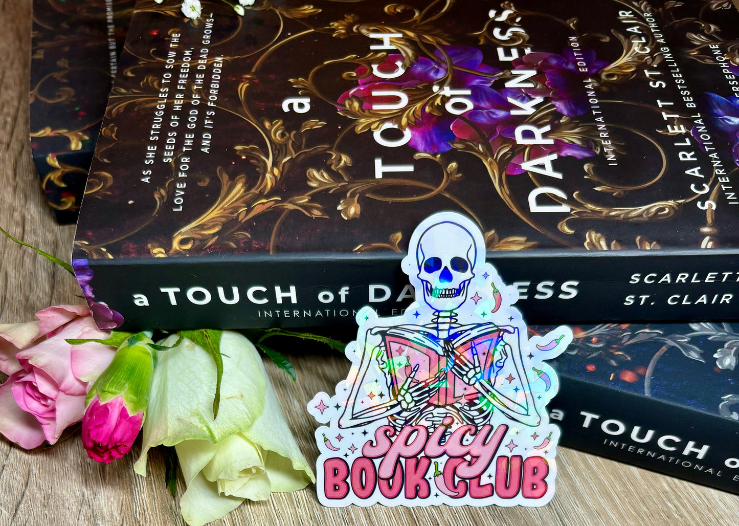 Spicy Book Club Skeleton Sticker