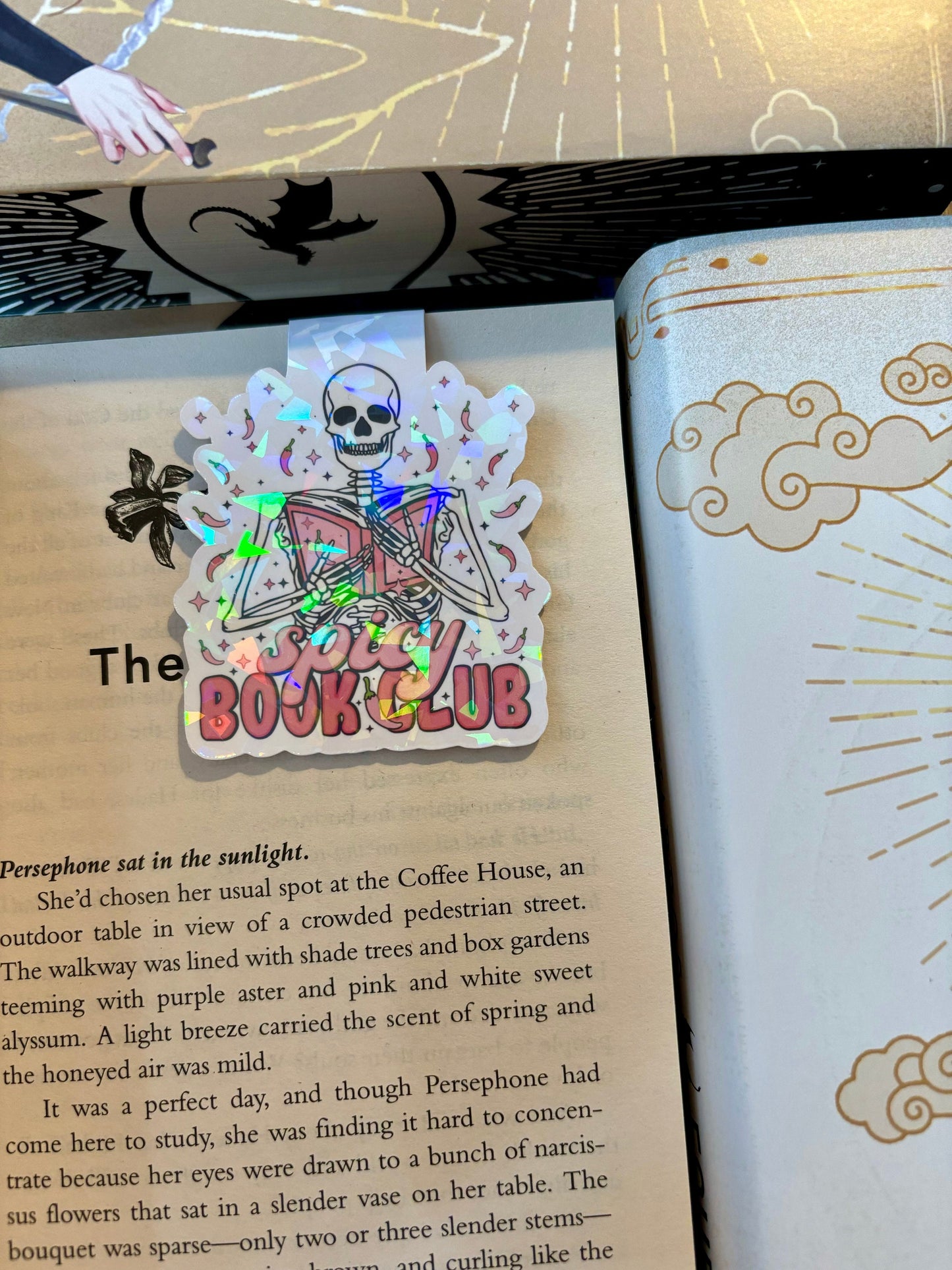 Spicy Book Club Skeleton Magnetic Bookmark