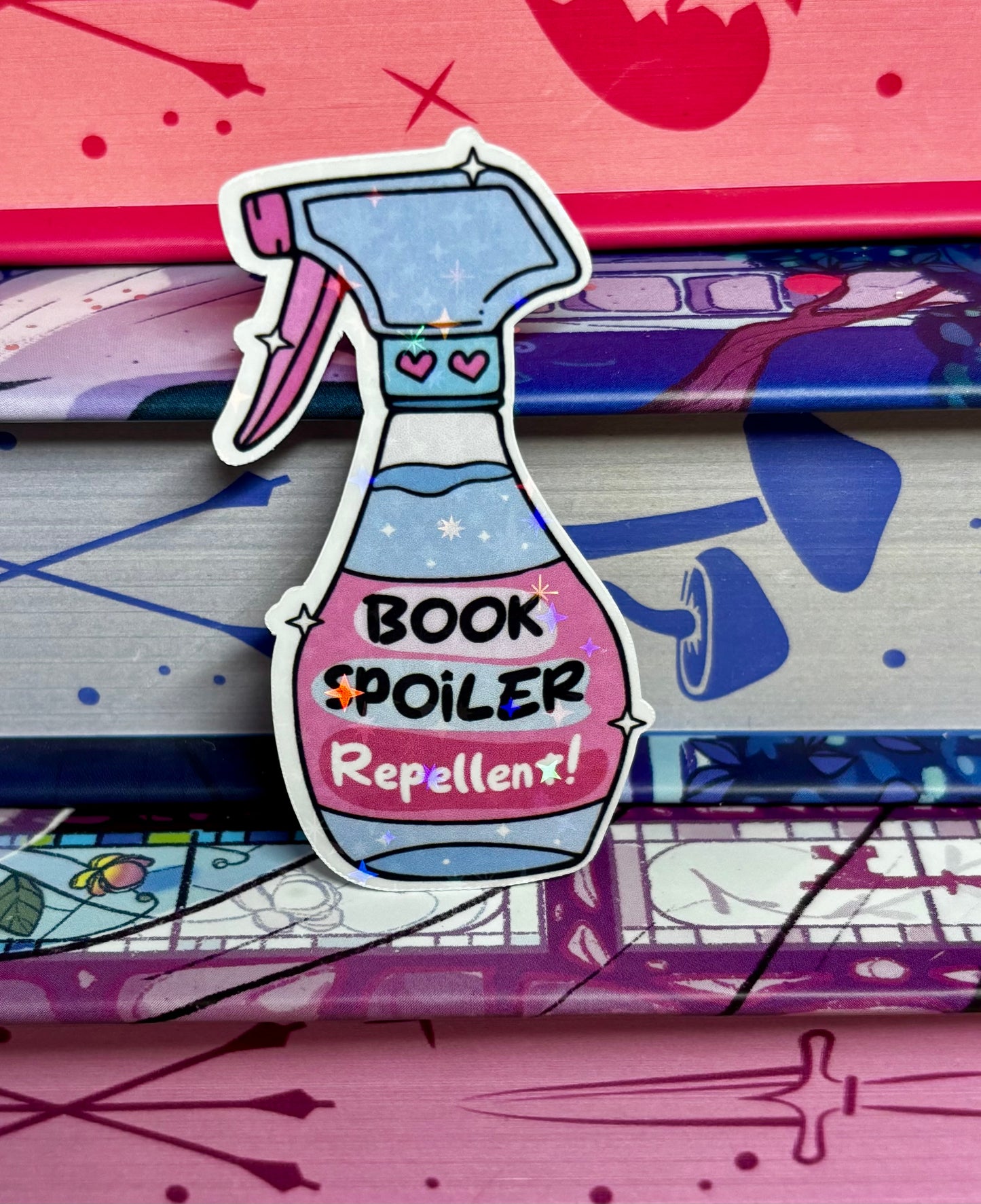 Mini Book Spoiler Repellent Sticker
