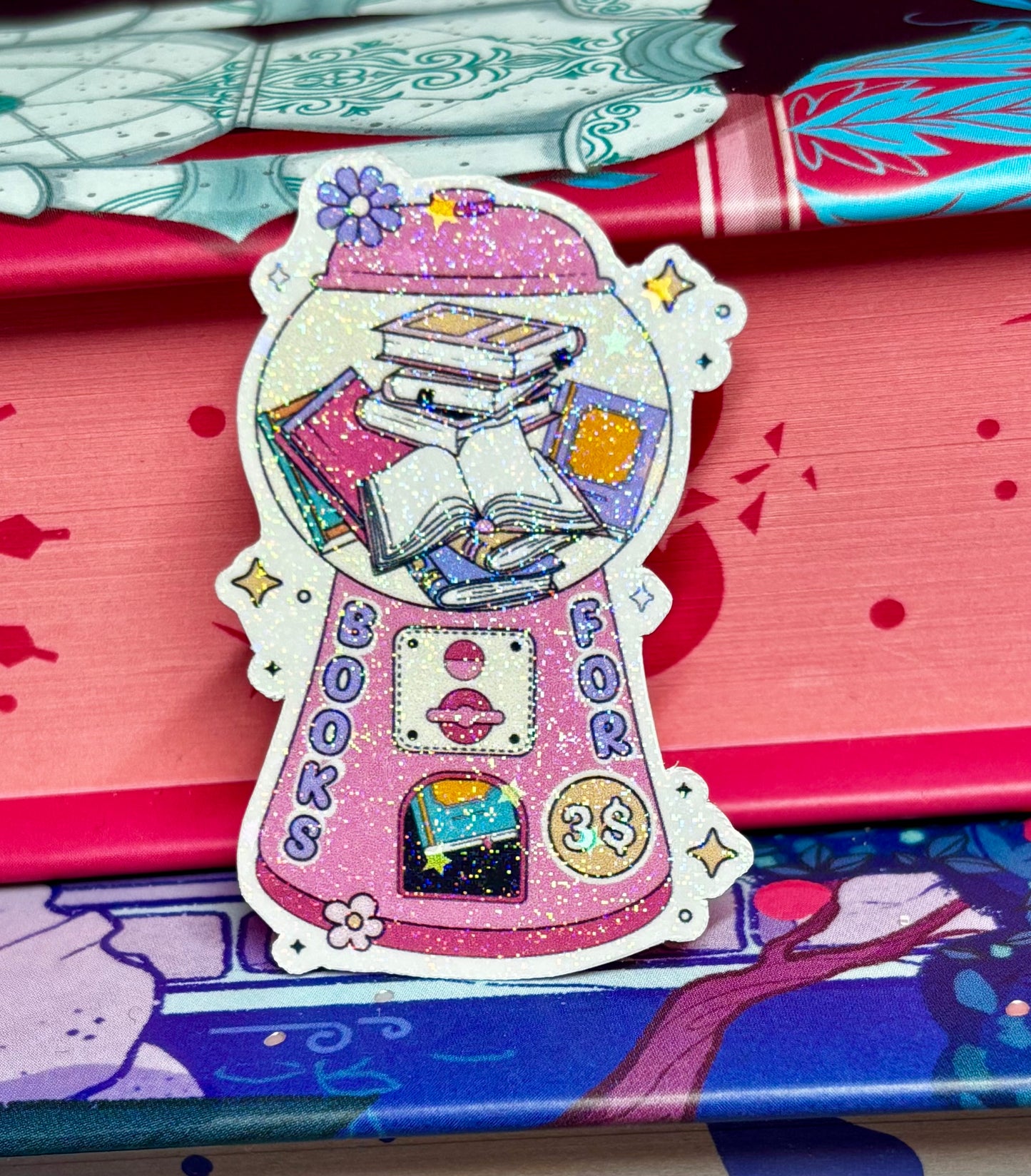Mini Books For Three Dollars Vending Machine Sticker