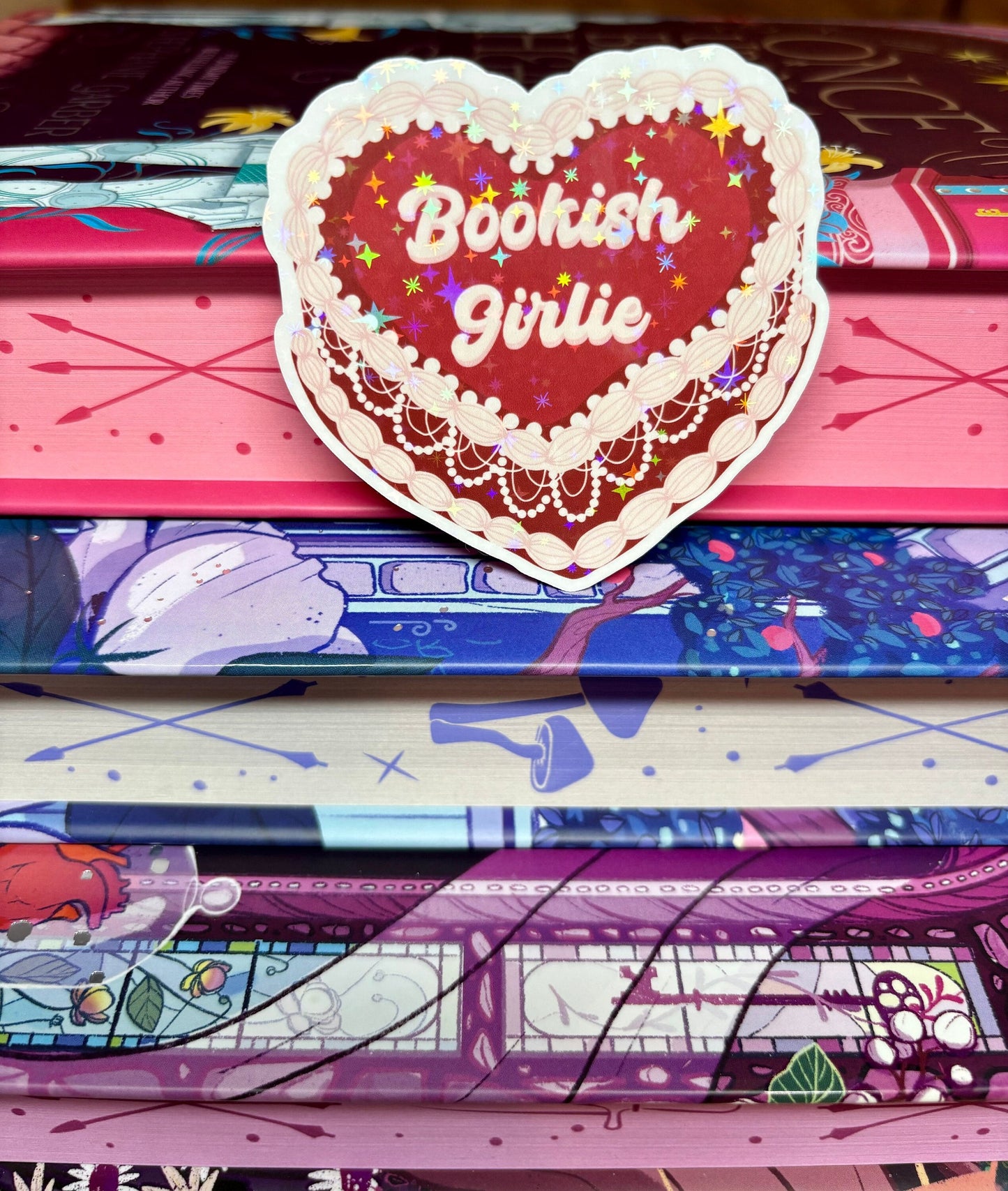 Bookish Girlie Cake Sticker