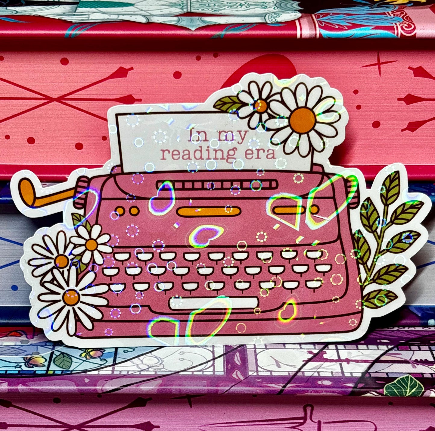In My Reading Era Typewriter Sticker