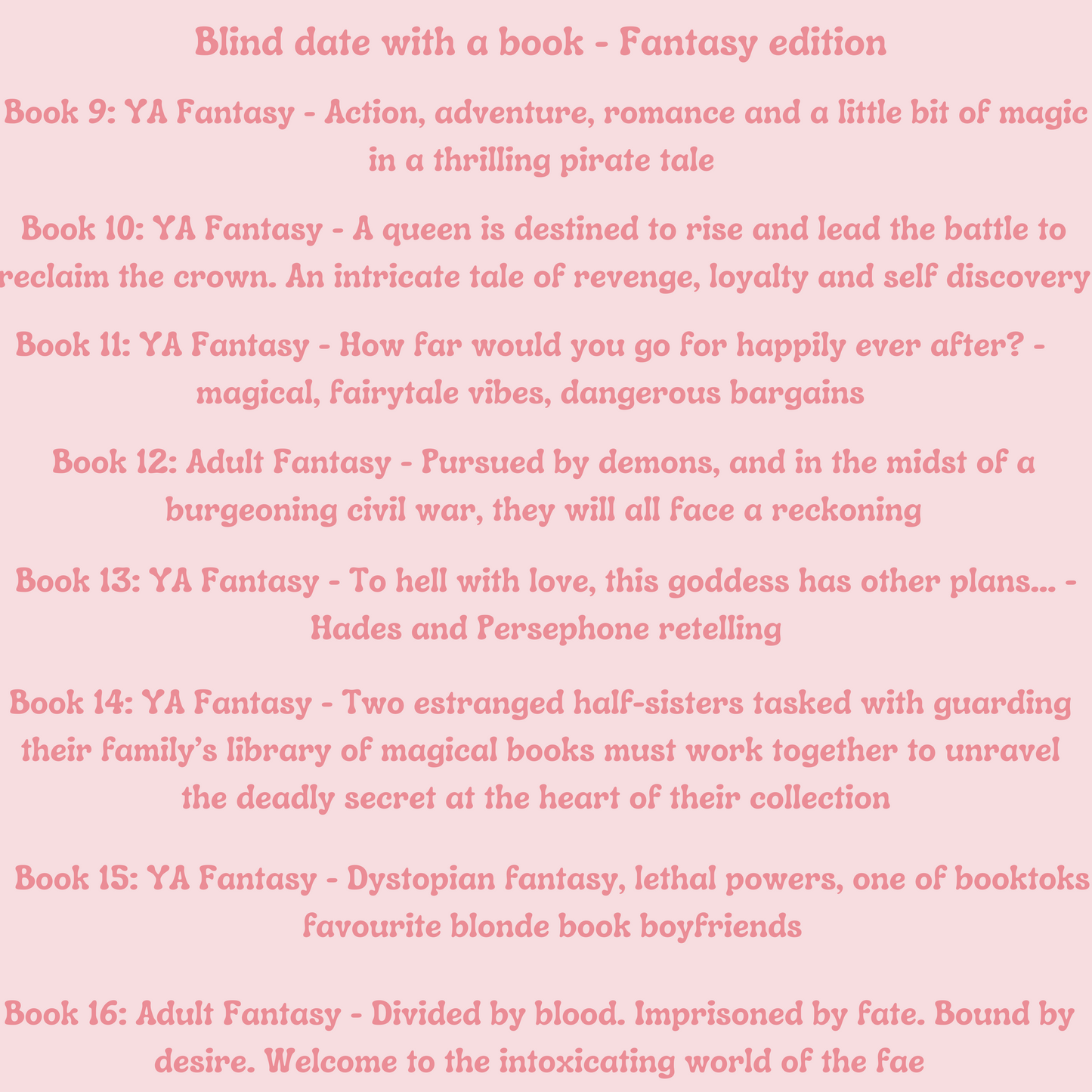 Blind Date With A Book Box - Fantasy Edition