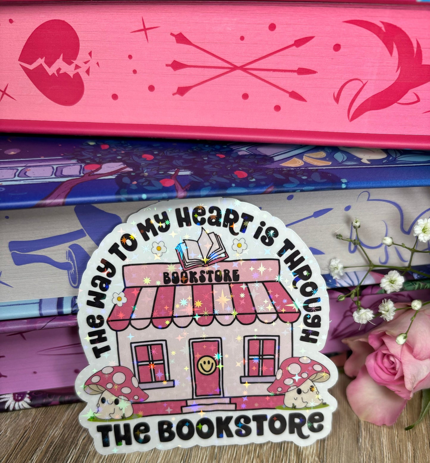 The Way To My Heart Is Through The Bookstore Sticker