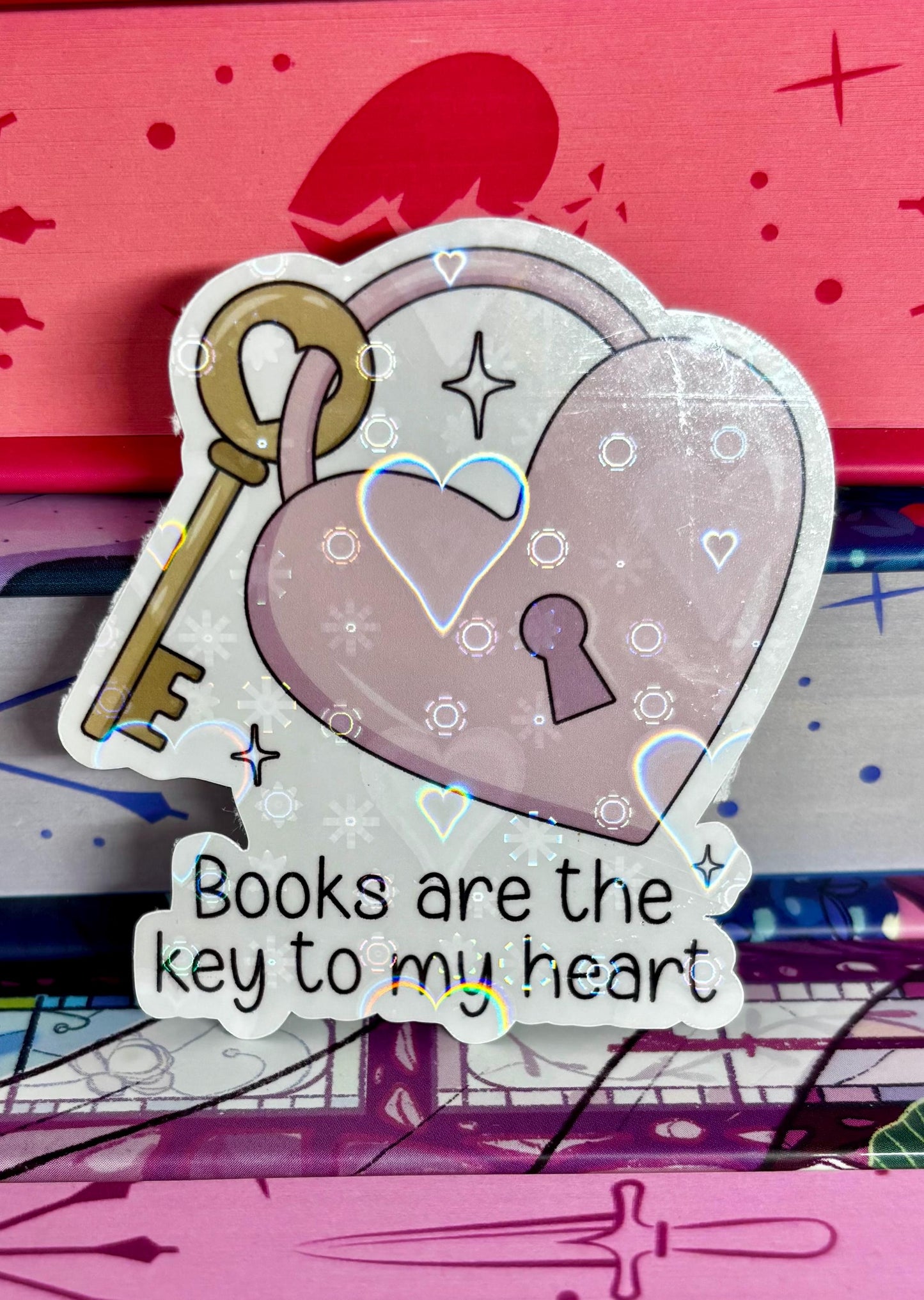 Books Are The Key To My Heart Sticker
