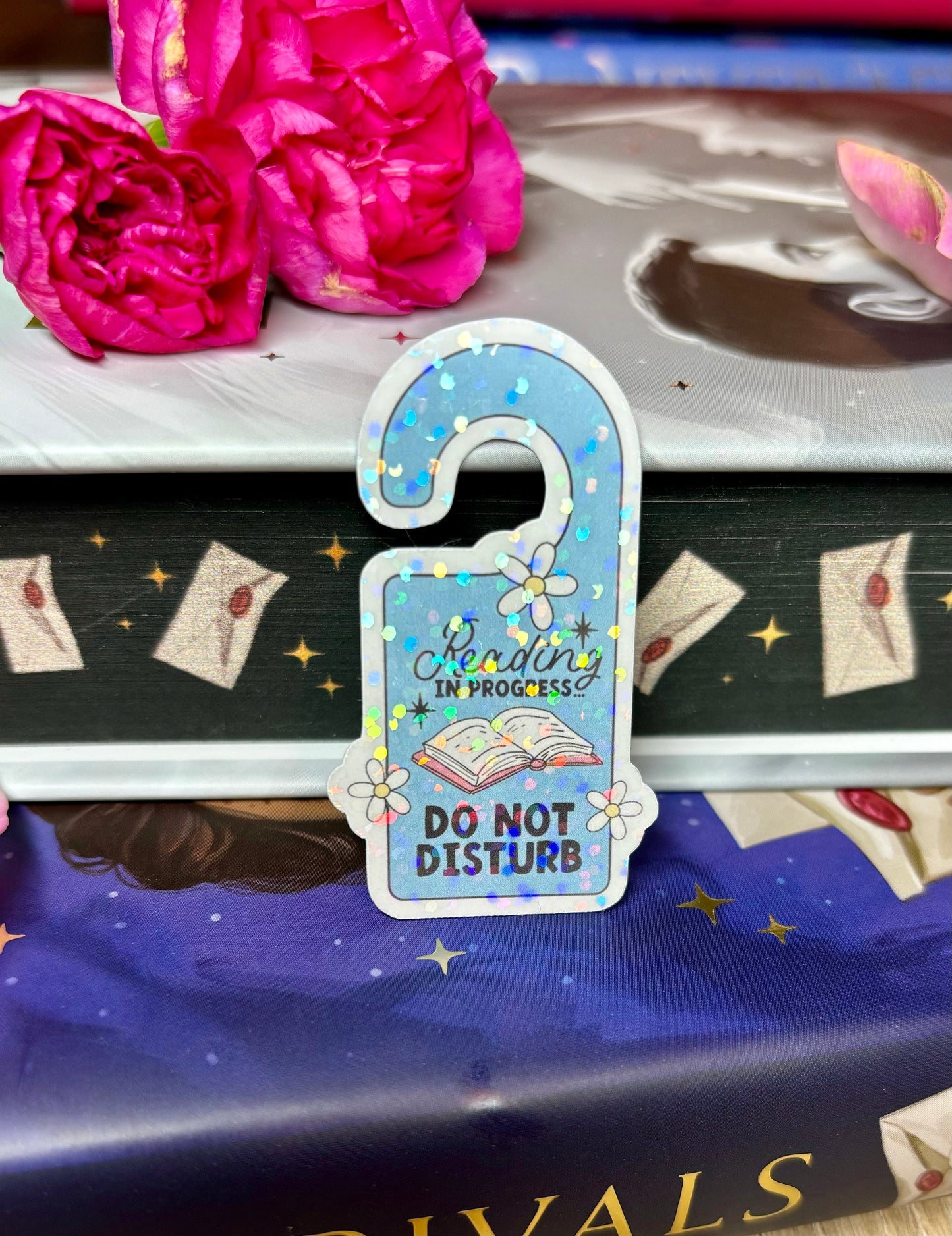 Mini Reading In Progress Do Not Disturb Door Sign Style Sticker