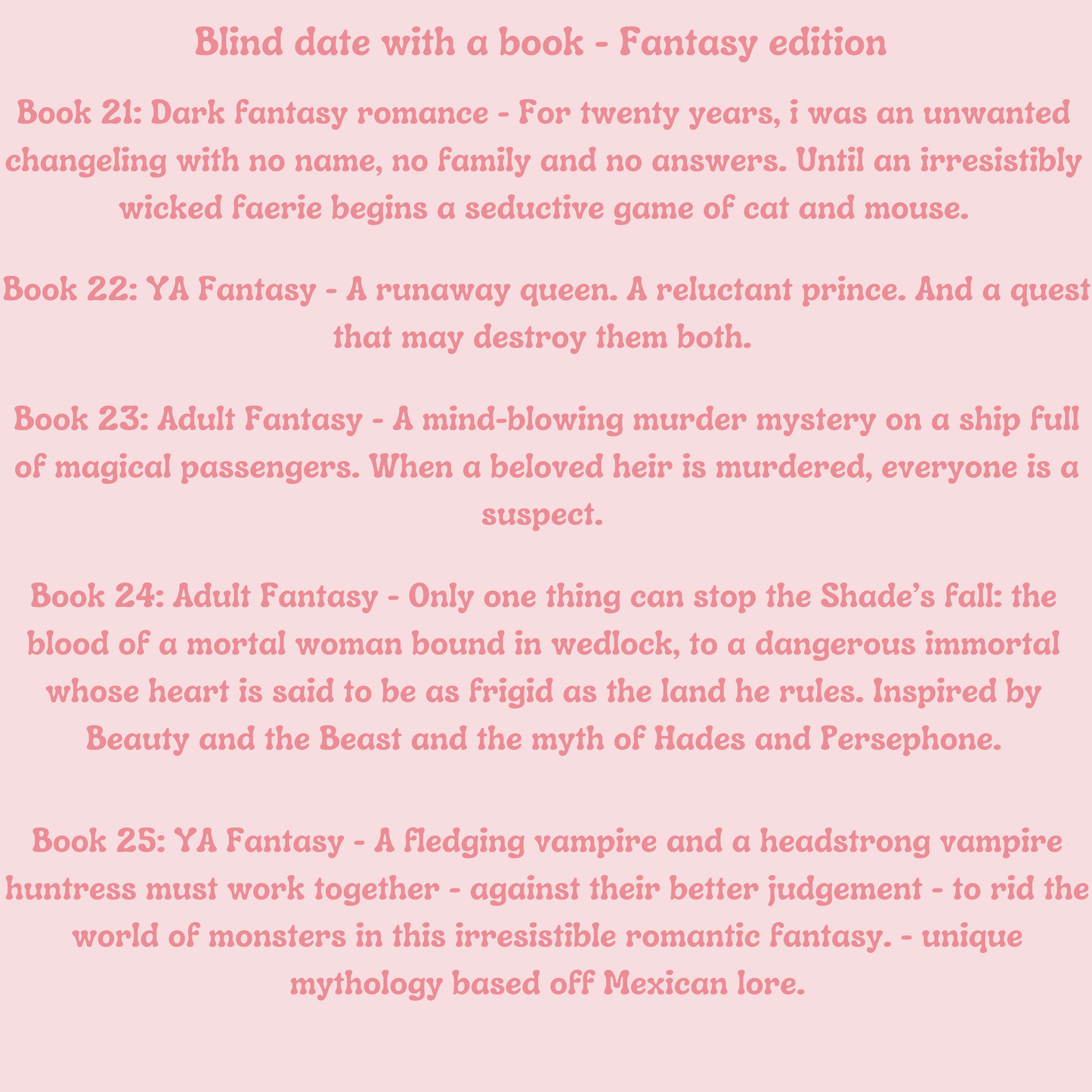 Blind Date With A Book Box - Fantasy Edition
