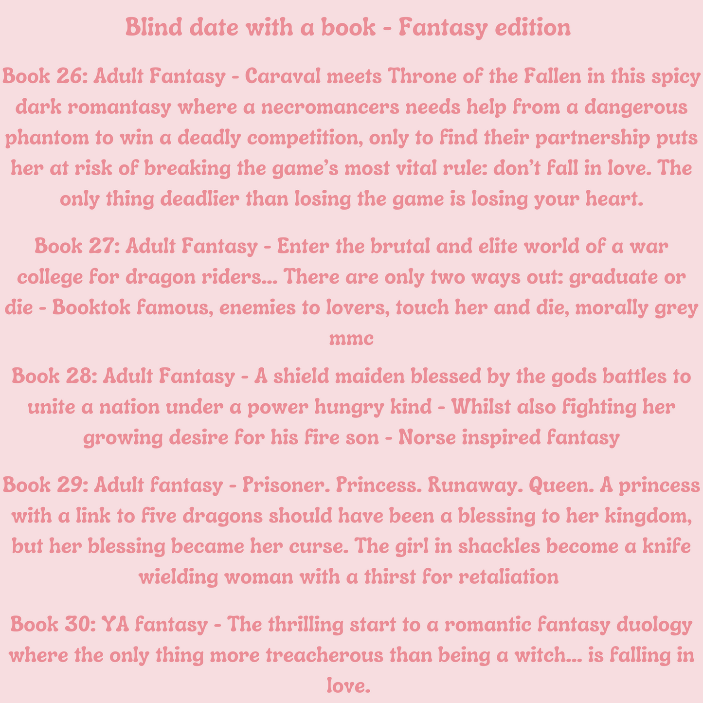 Blind Date With A Book Box - Fantasy Edition