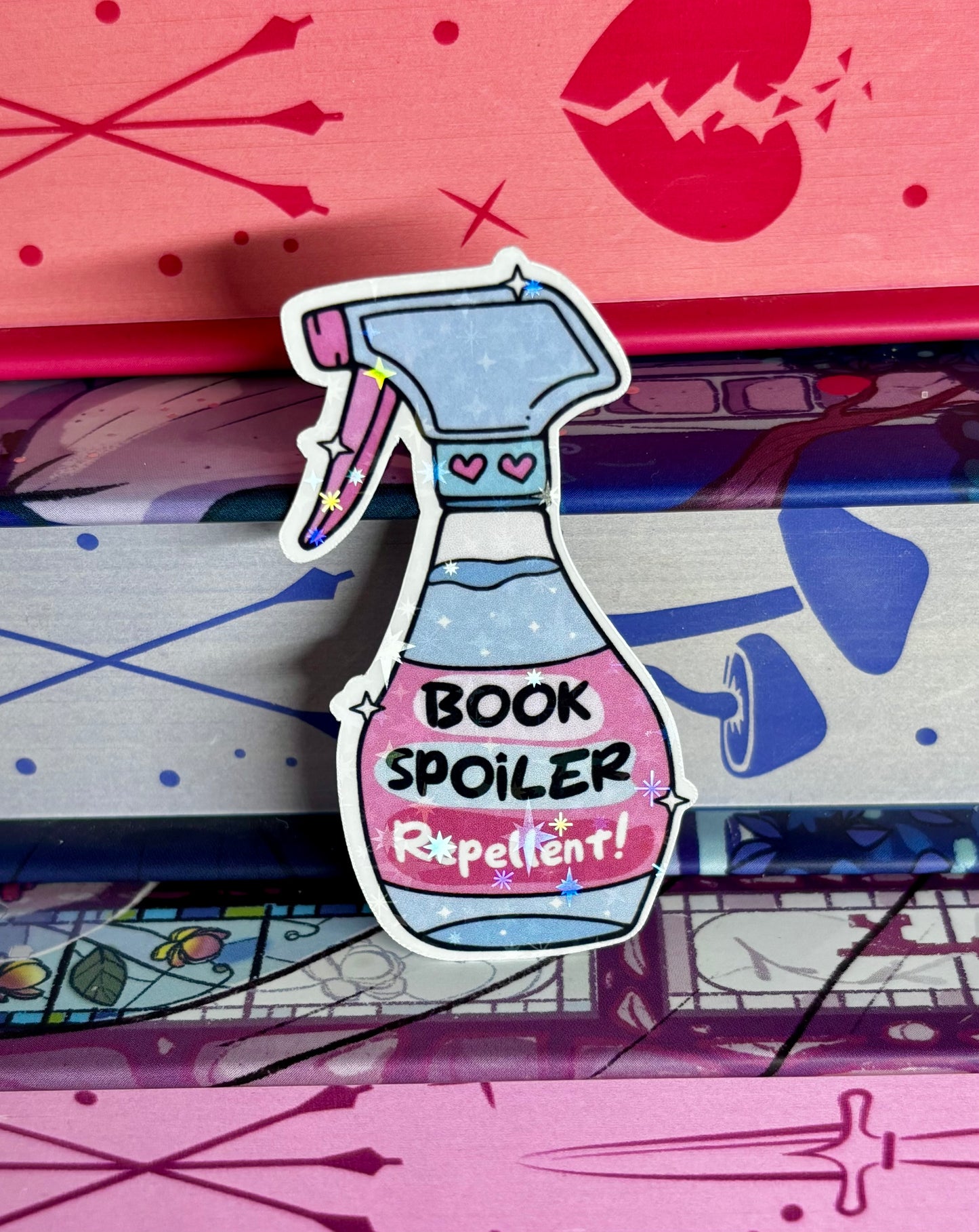 Mini Book Spoiler Repellent Sticker