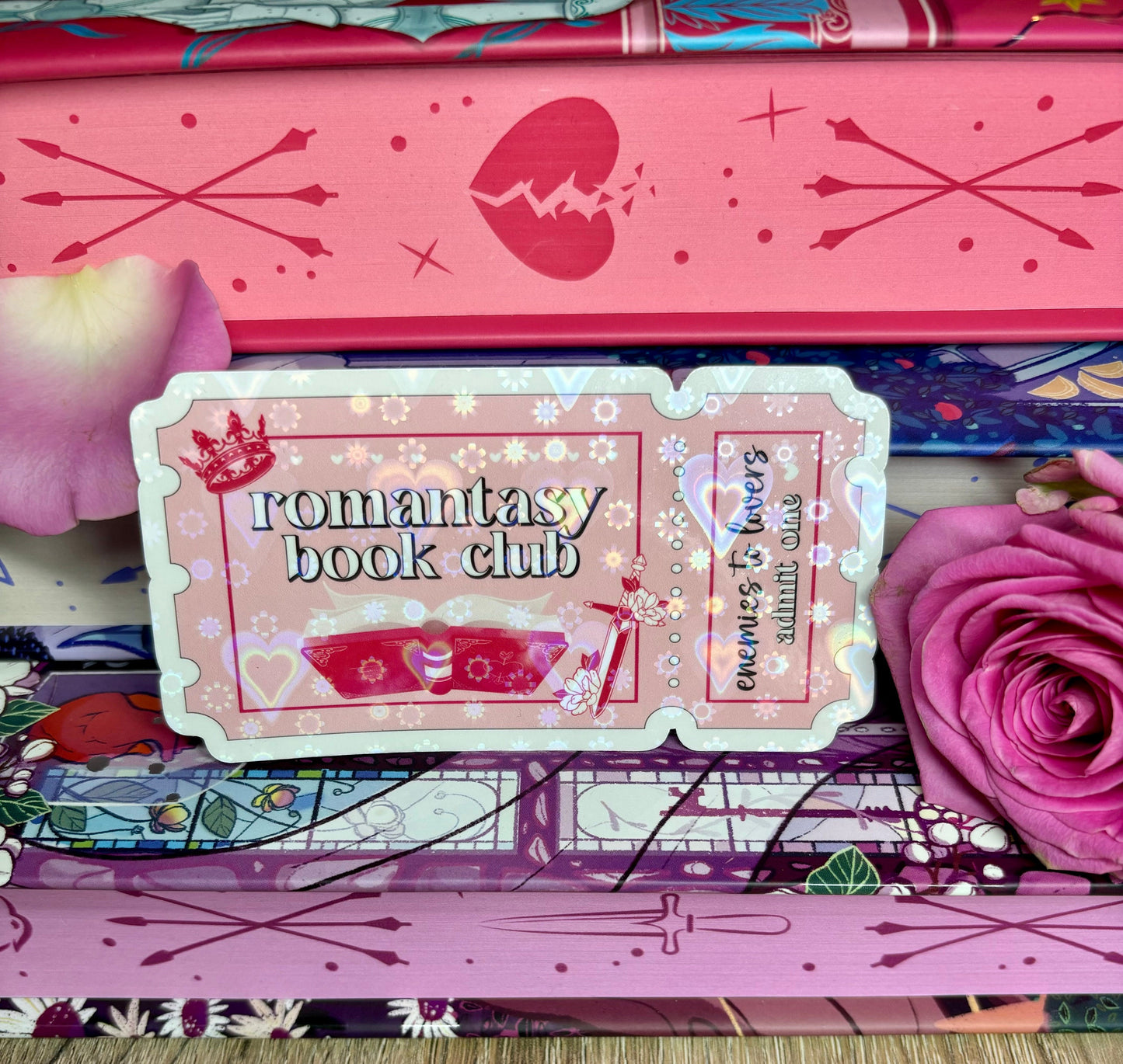 Romantasy Book Club Ticket Sticker