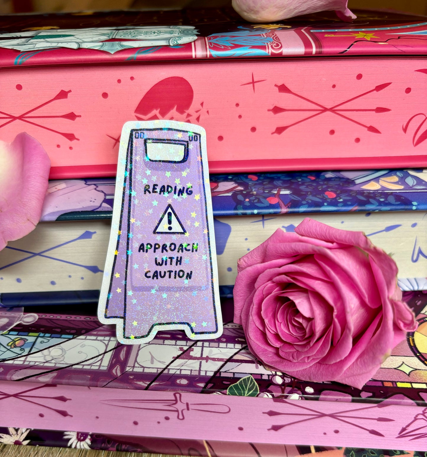 Reading Approach With Caution Floor Sign Style Sticker