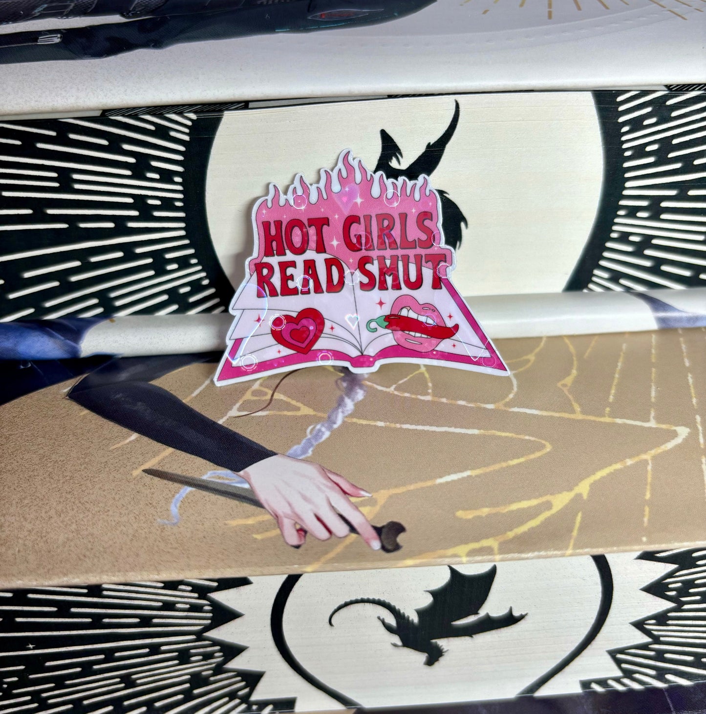 Mini Hot Girls Read Smut Sticker