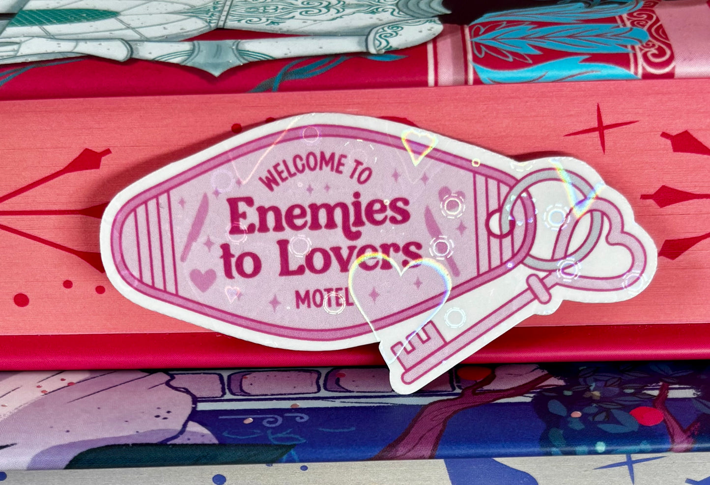 Mini Welcome To Enemies To Lovers Motel Key Sticker
