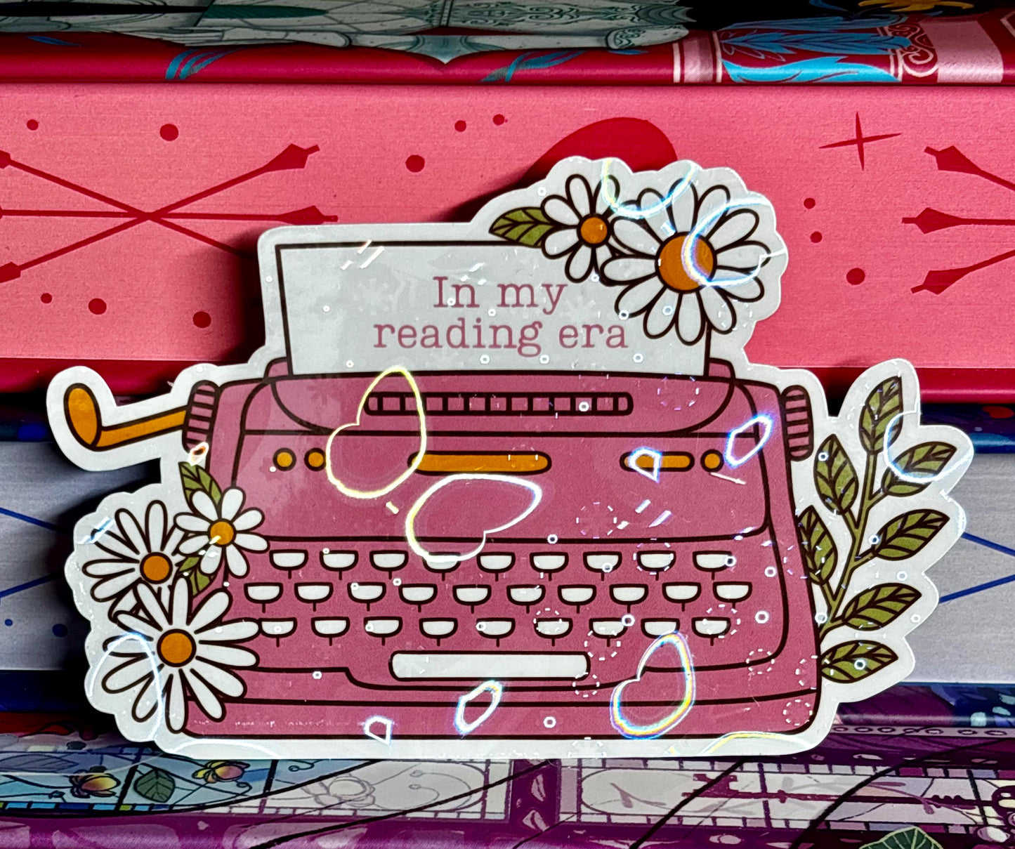 In My Reading Era Typewriter Sticker