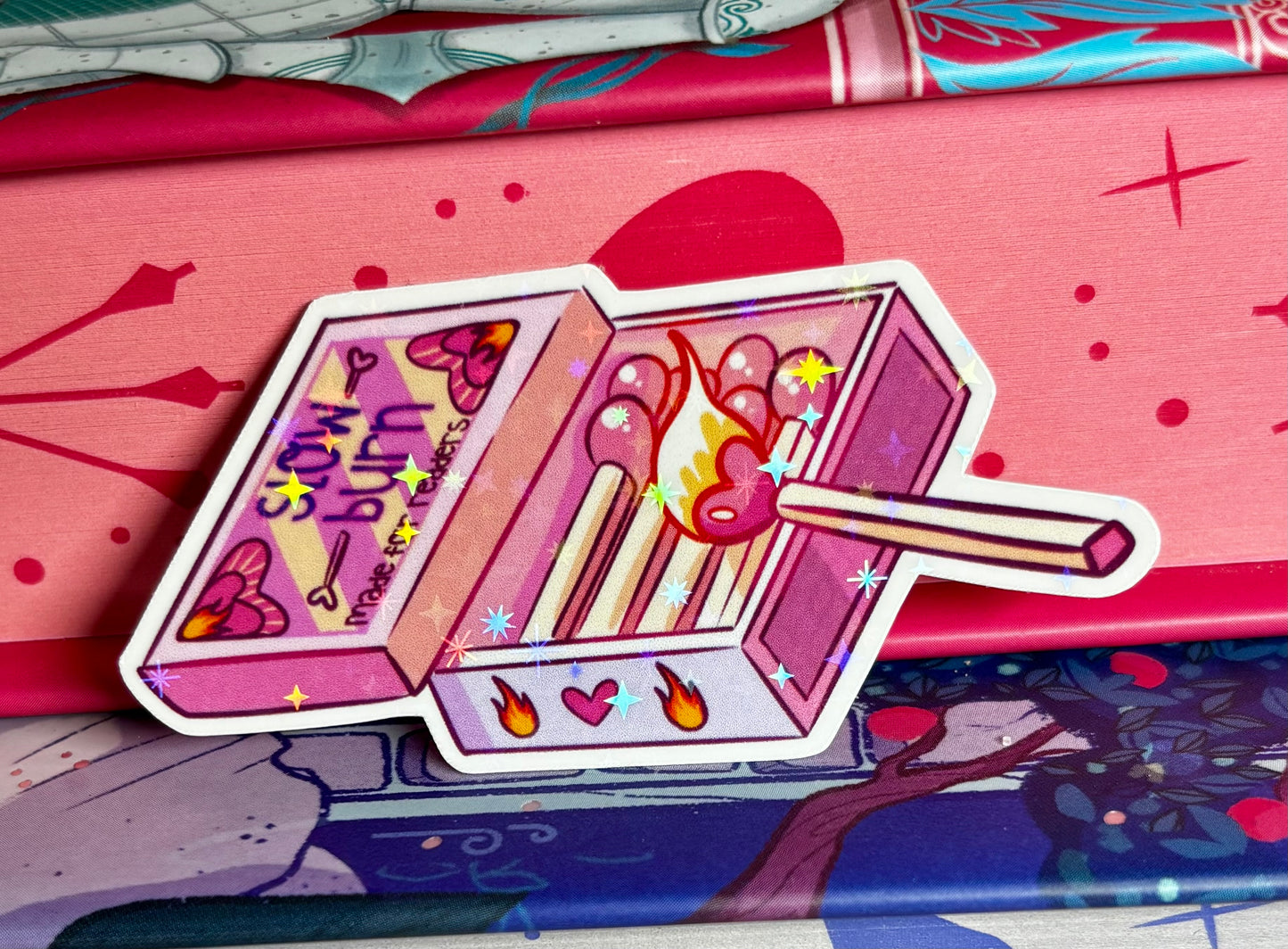 Mini Cute Slow Burn Matches Sticker