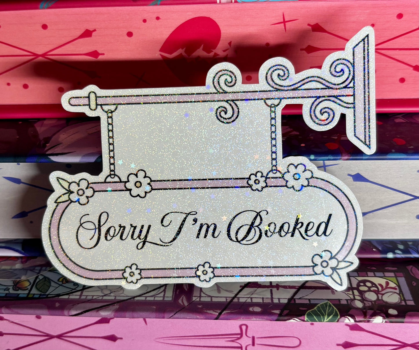 Sorry I'm Booked Door Sign Style Sticker