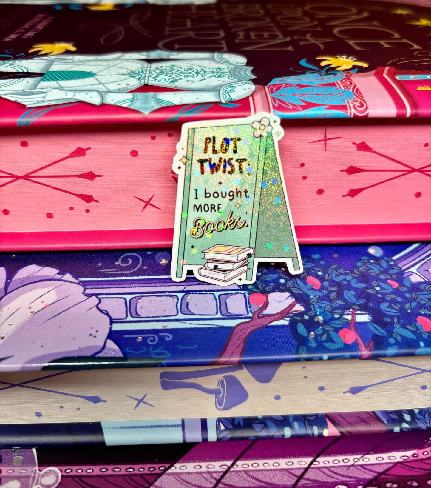 Mini Plot Twist I Bought More Books Sticker