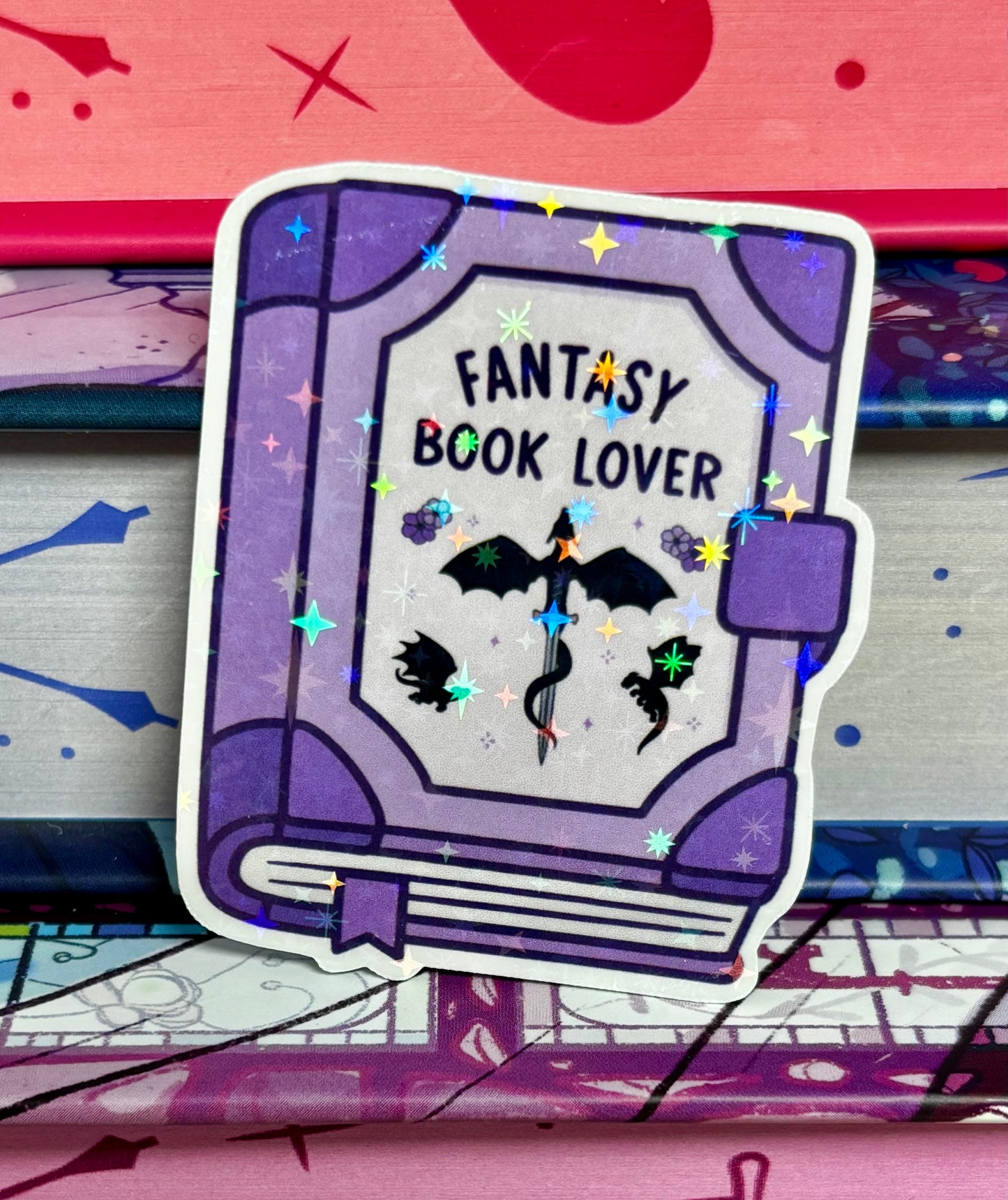 Mini Fantasy Book Lover Sticker