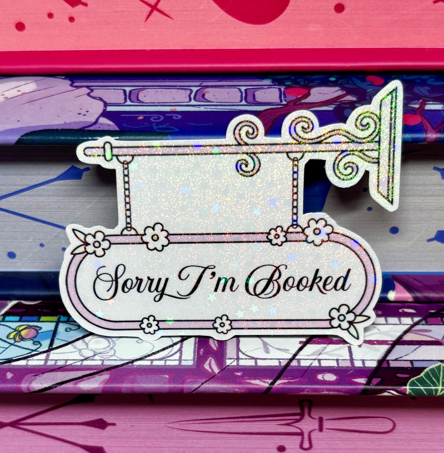 Mini Sorry I'm Booked Door Sign Style Sticker