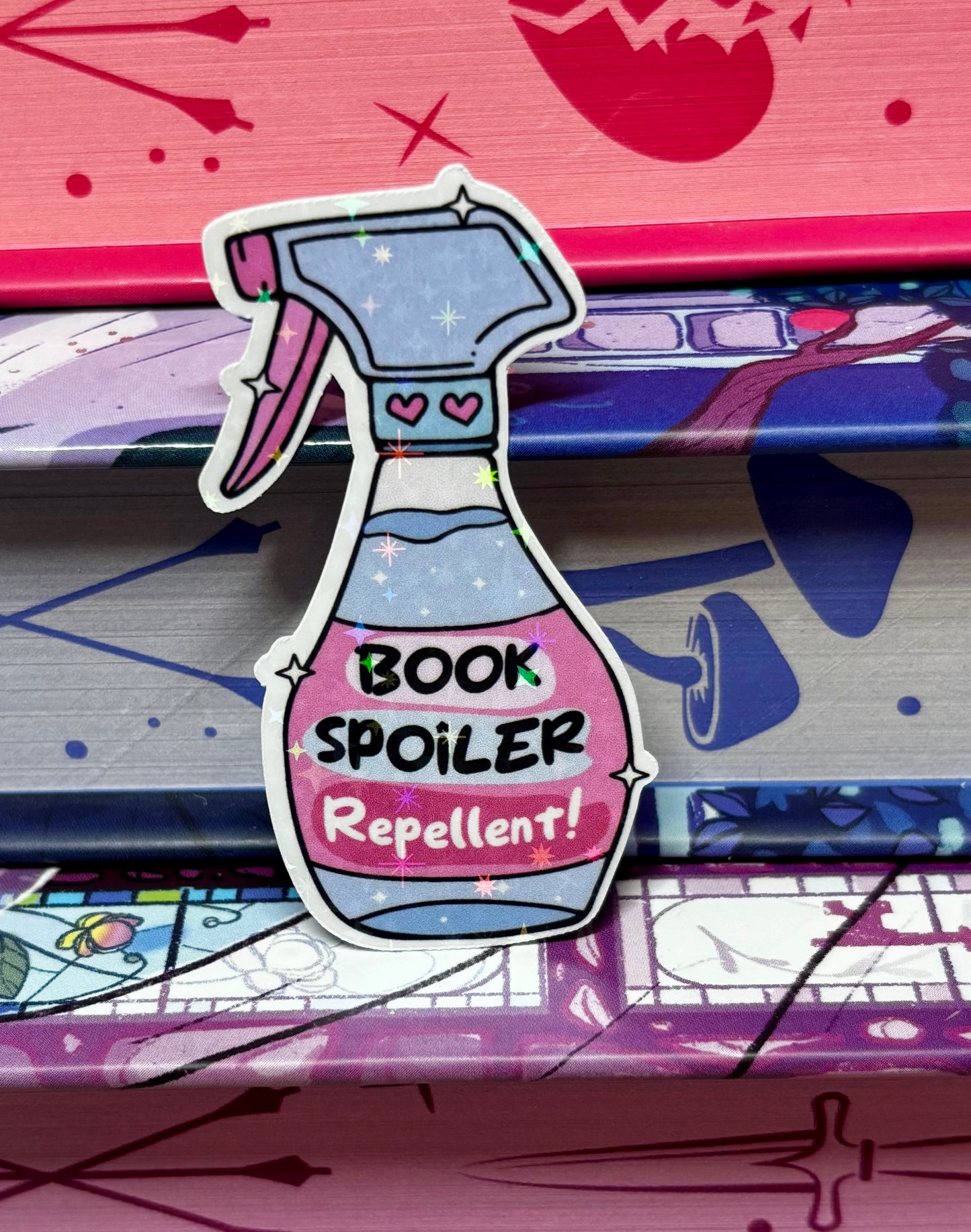 Mini Book Spoiler Repellent Sticker