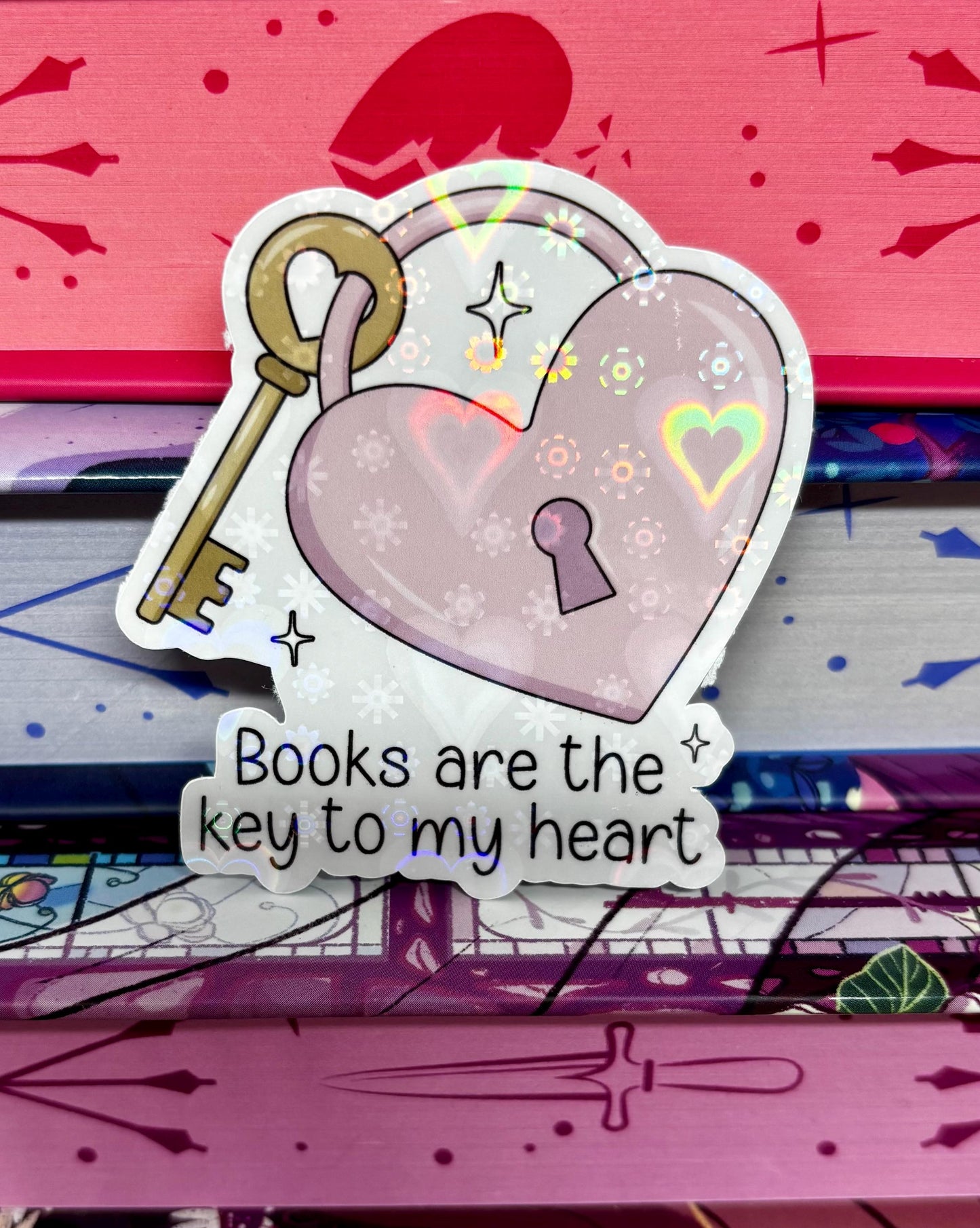 Books Are The Key To My Heart Sticker