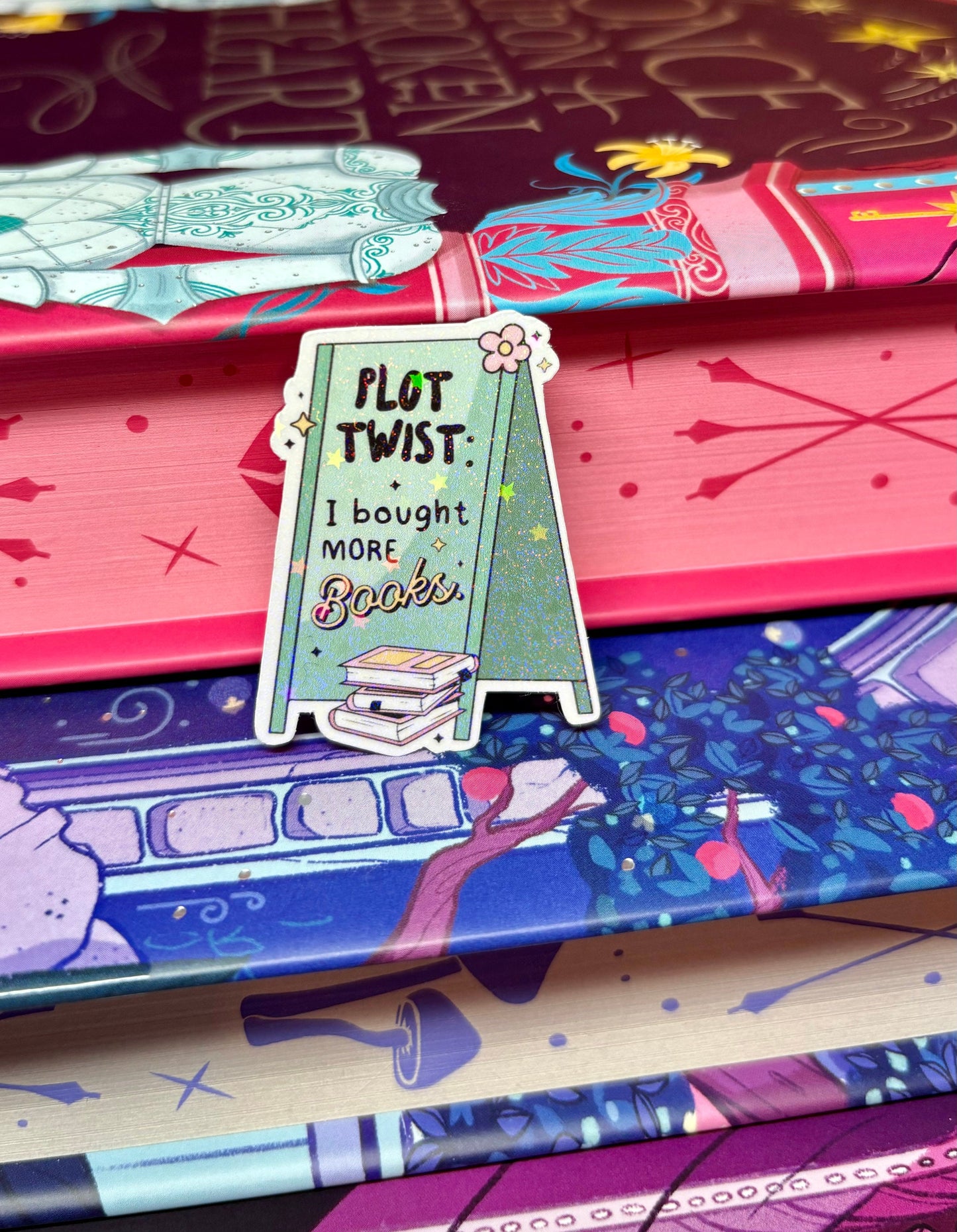 Mini Plot Twist I Bought More Books Sticker