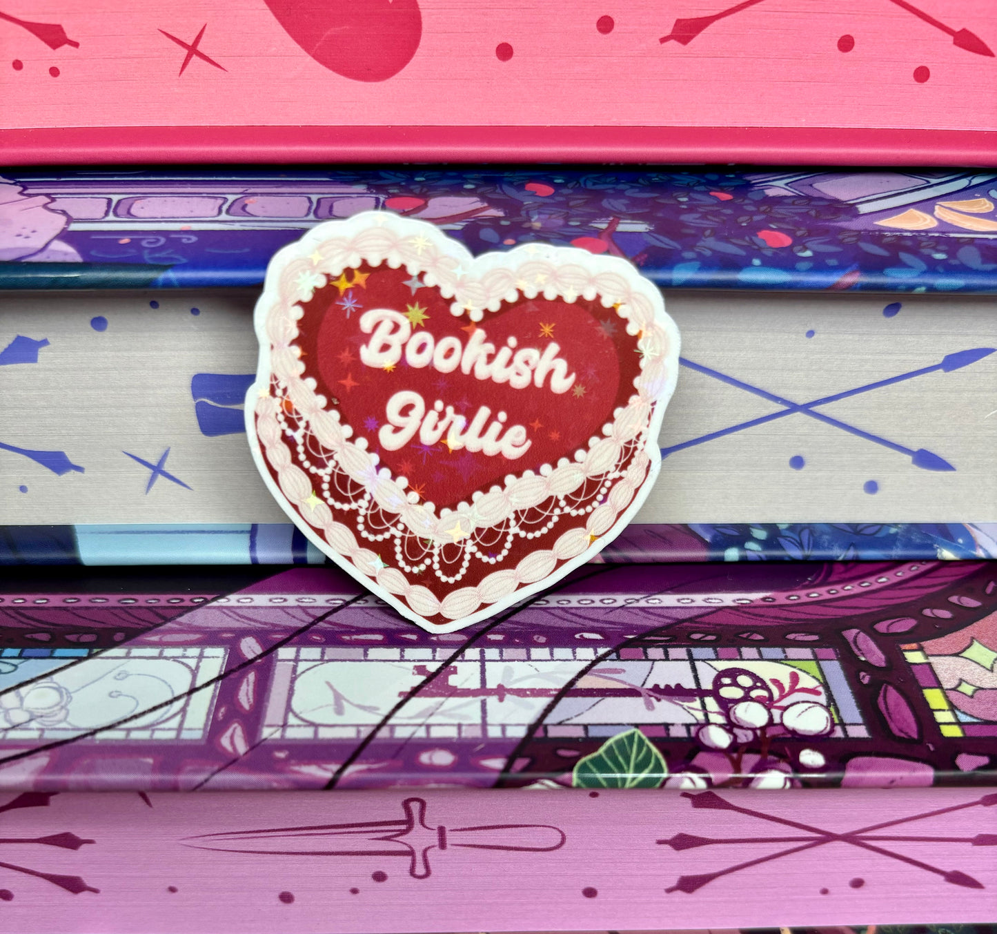 Mini Bookish Girlie Cake Sticker