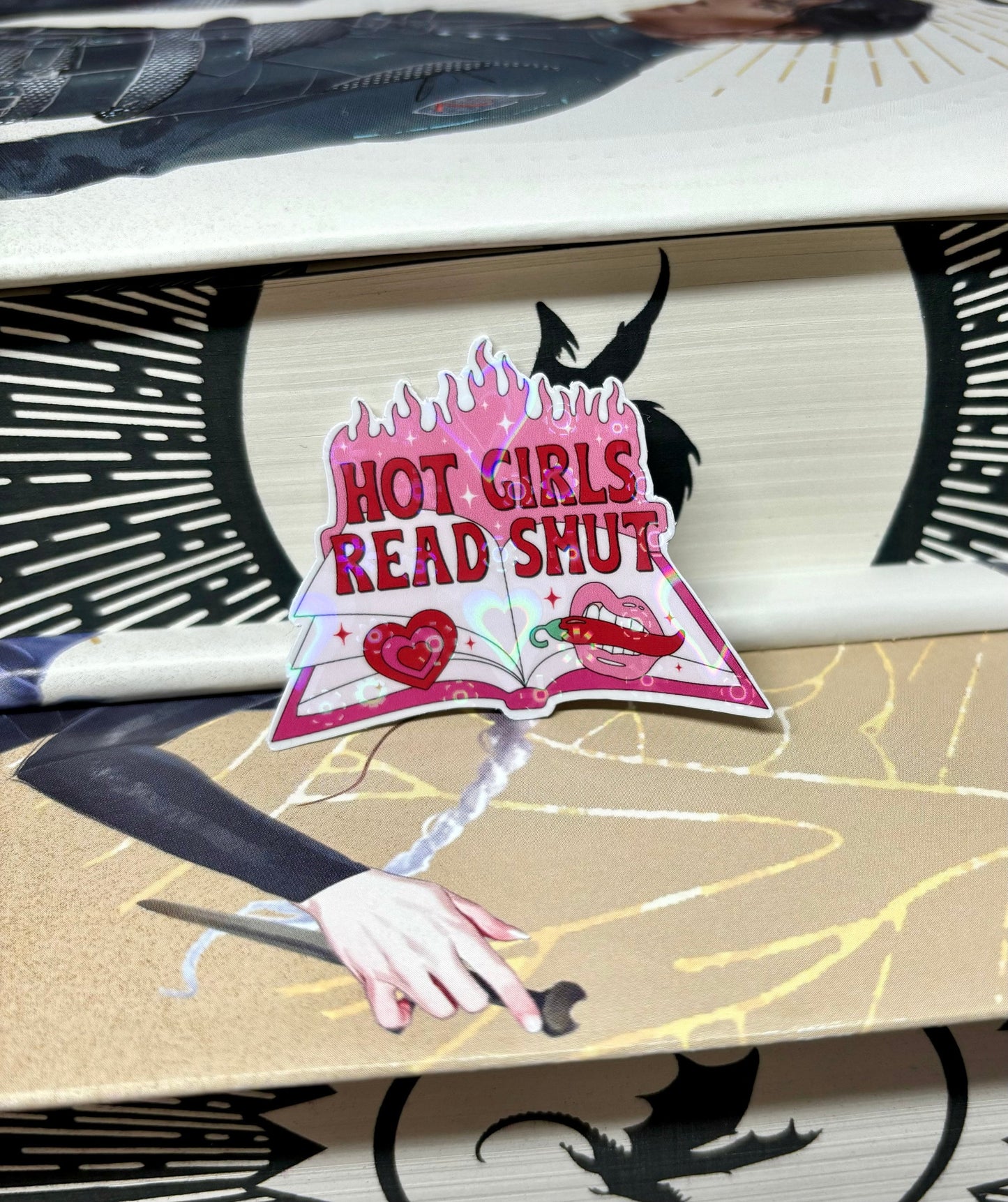 Mini Hot Girls Read Smut Sticker