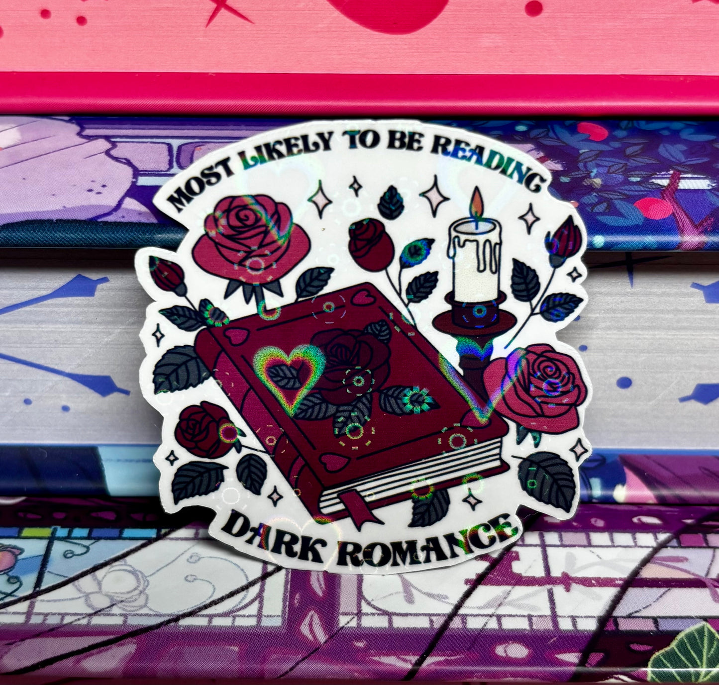 Mini Most Likely To Be Reading Dark Romance Sticker