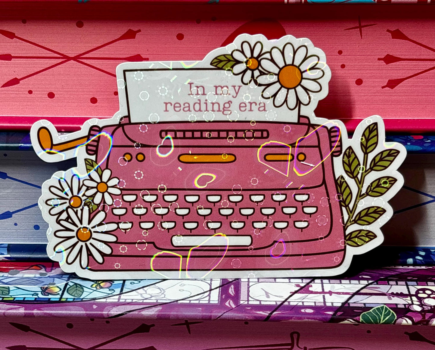In My Reading Era Typewriter Sticker