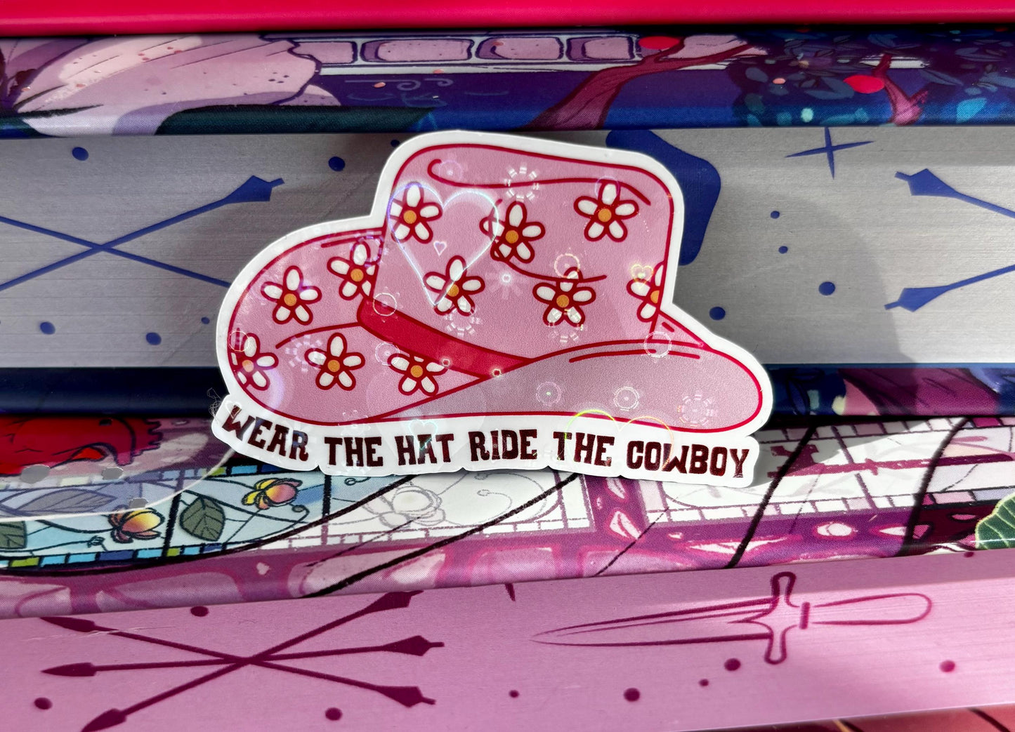 Mini Wear The Hat Ride The Cowboy Sticker