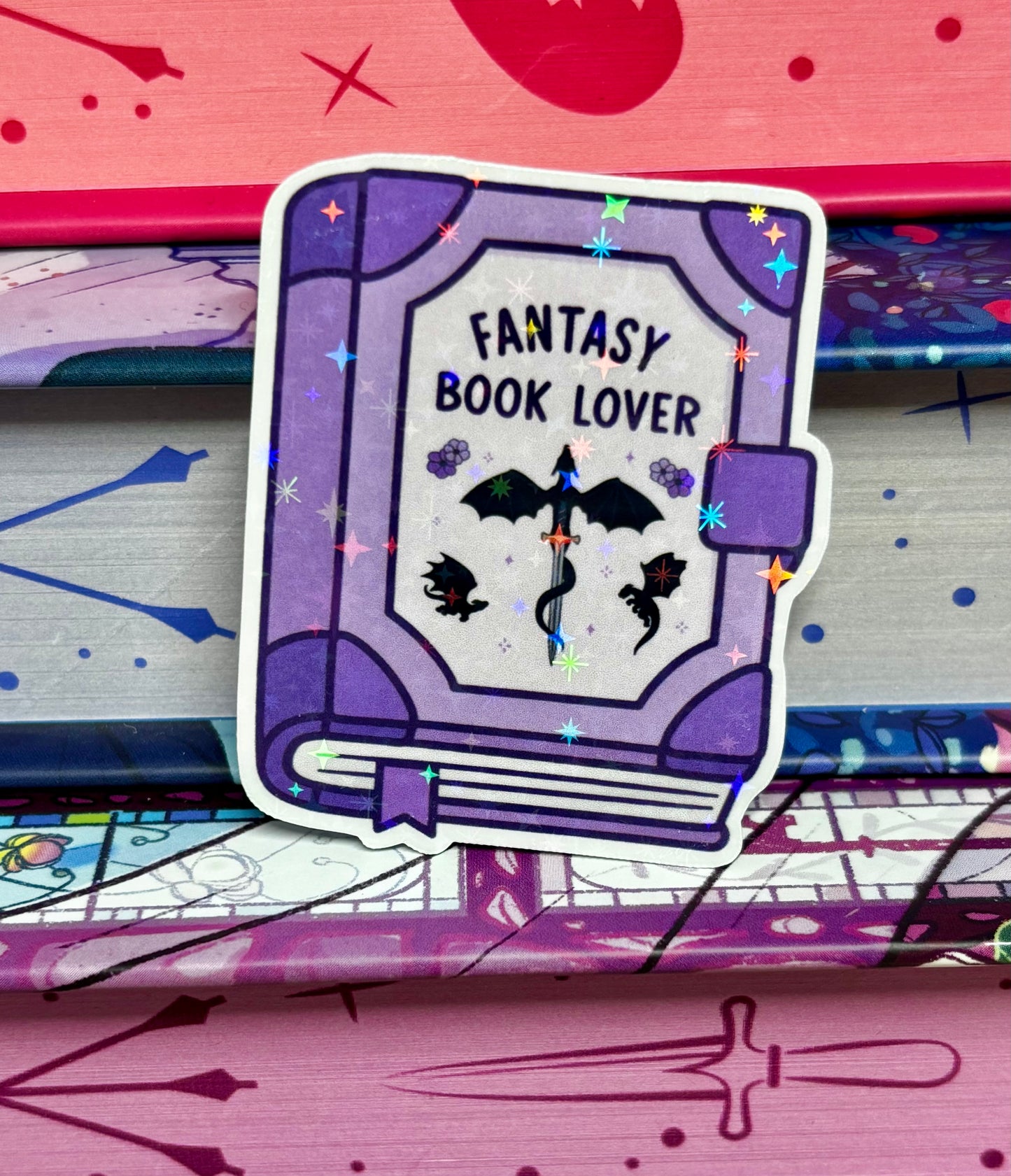 Mini Fantasy Book Lover Sticker