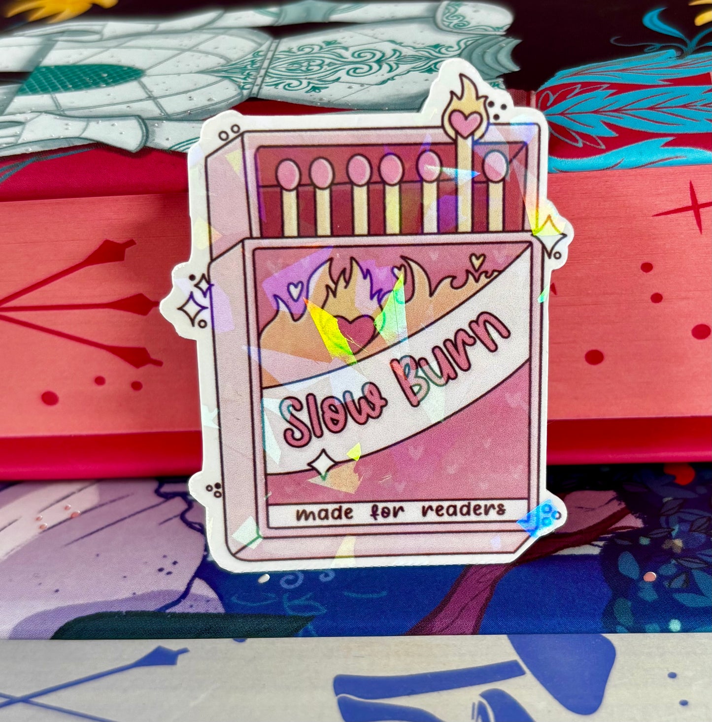 Mini Slow Burn Matches Romance Tropes Sticker