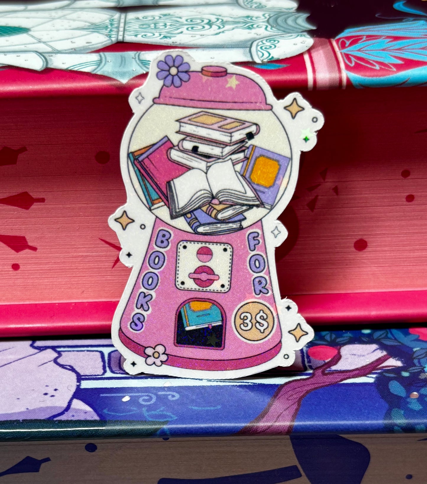 Mini Books For Three Dollars Vending Machine Sticker