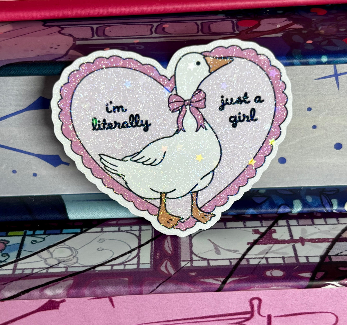 Mini I’m Literally Just A Girl Goose Sticker