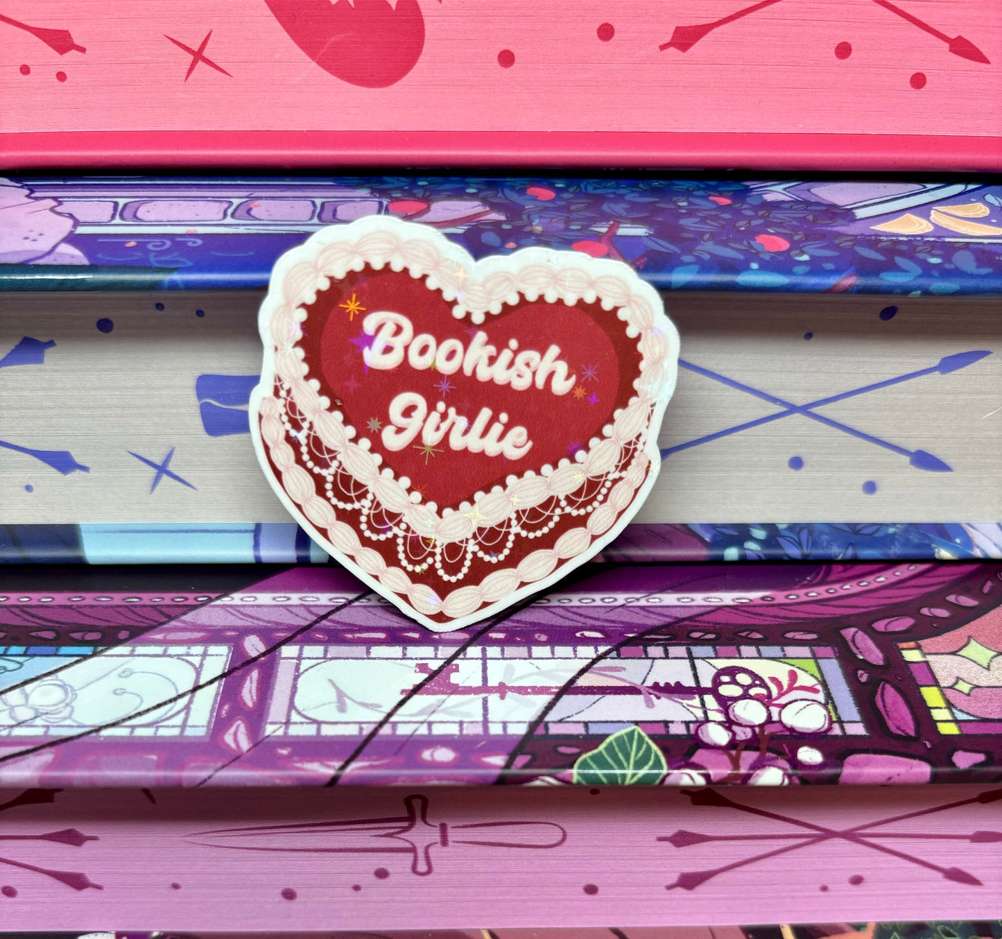 Mini Bookish Girlie Cake Sticker