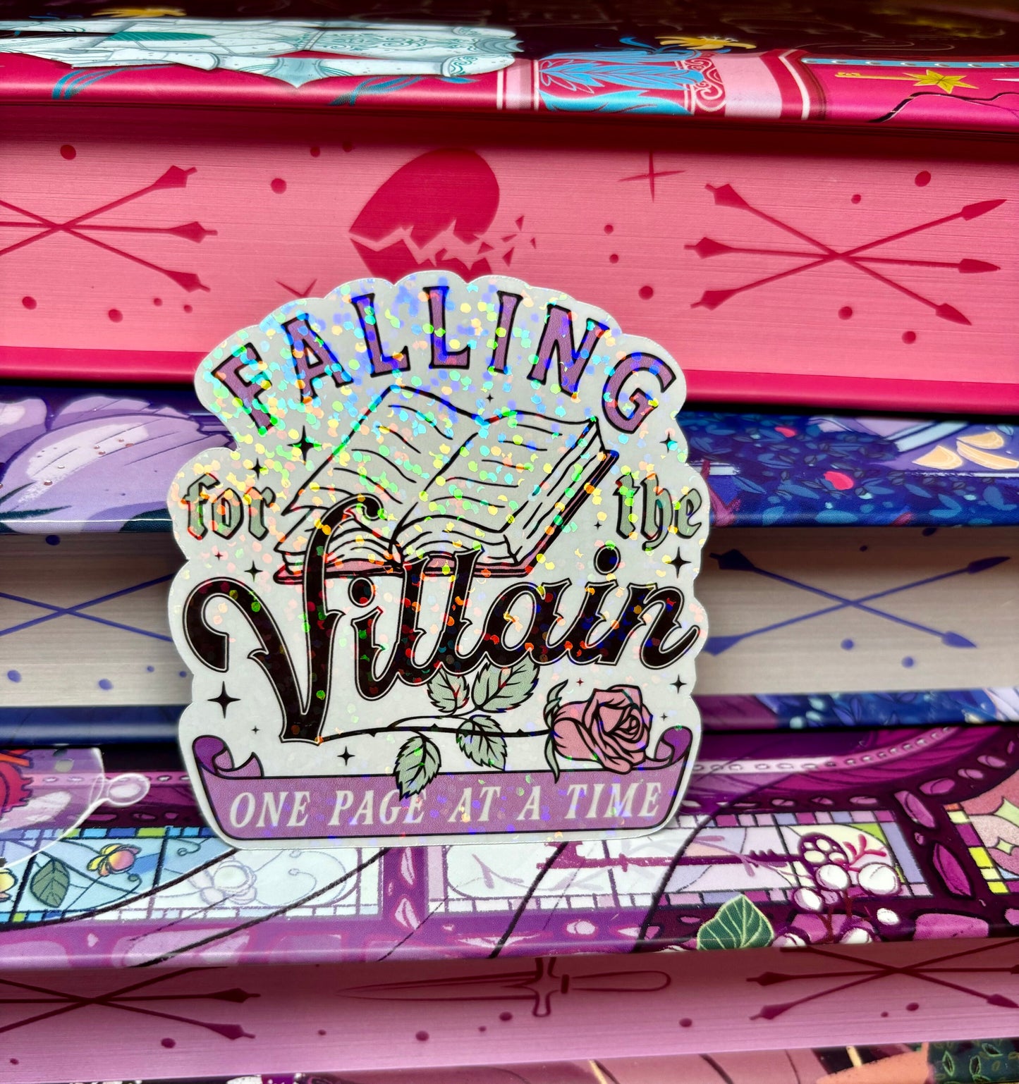 Falling For The Villain One Page At A Time Sticker