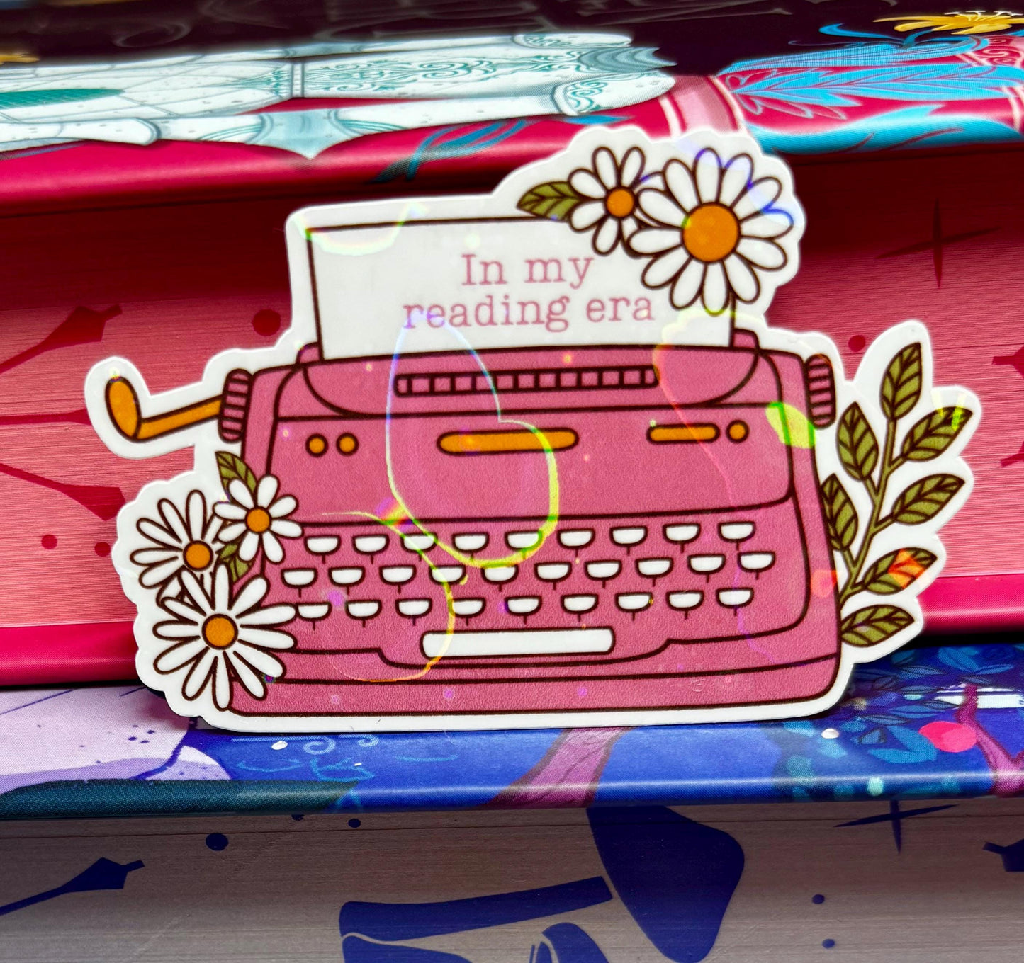 Mini In My Reading Era Typewriter Sticker