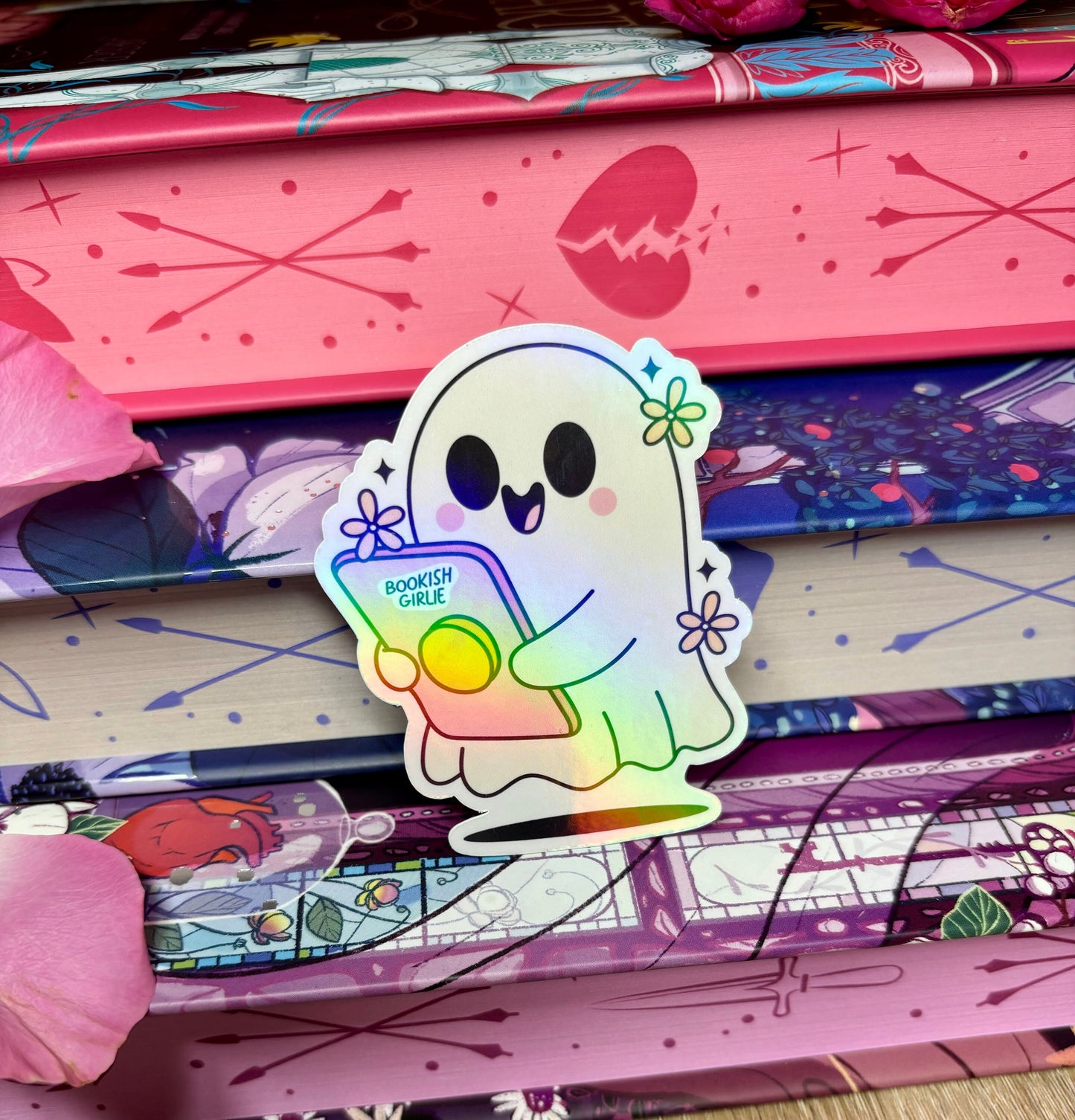 Bookish Girlie Kindle Ghost Sticker