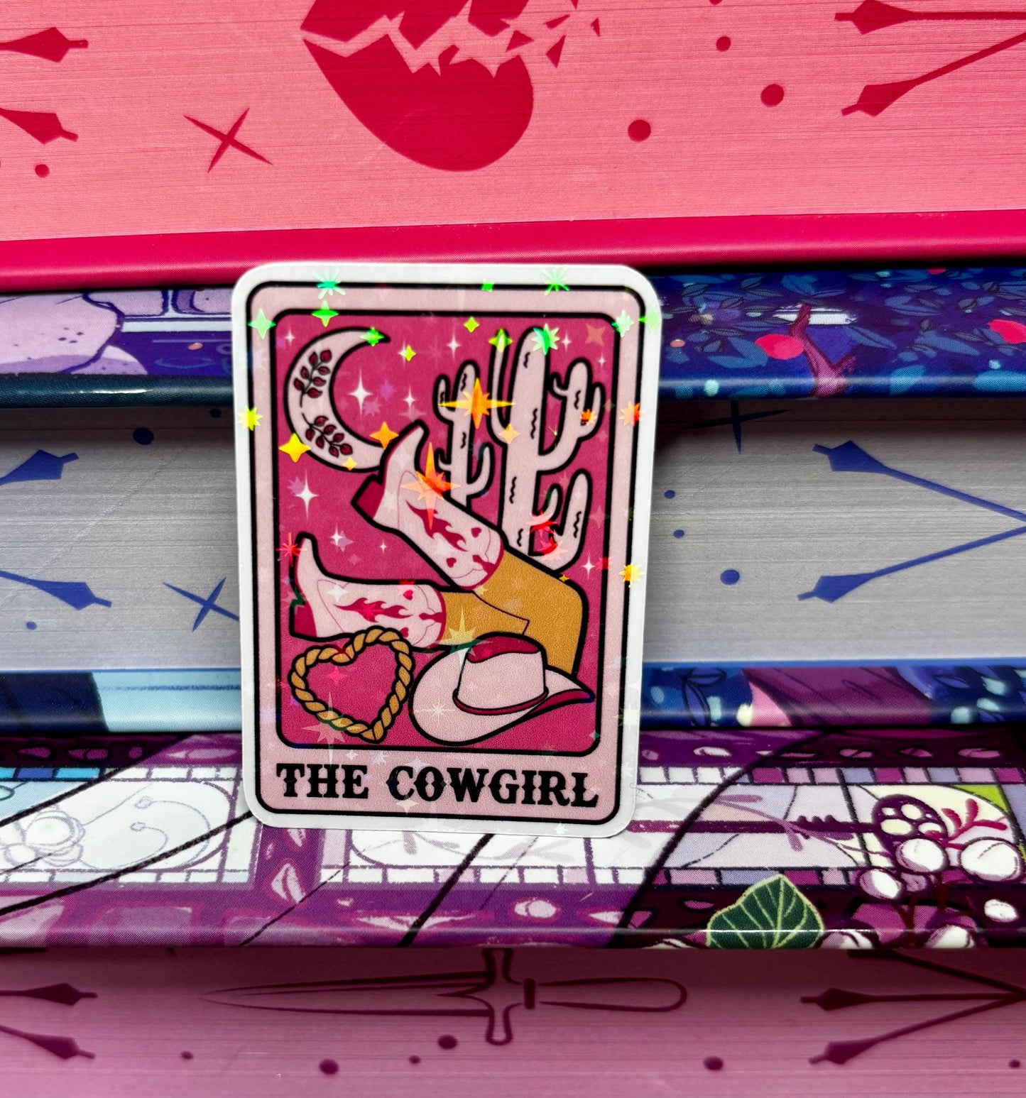 Mini The Cowgirl Tarot Card Sticker