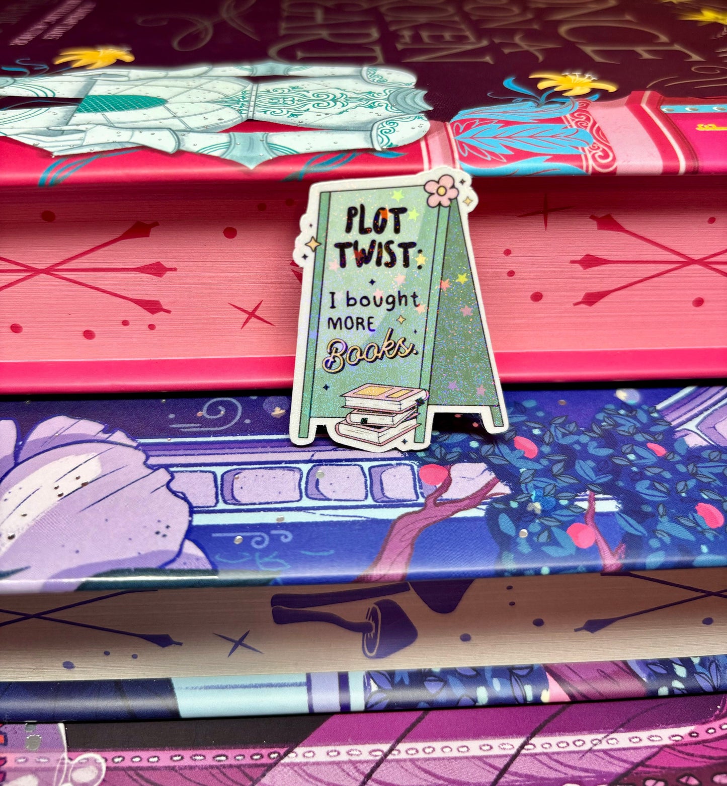 Mini Plot Twist I Bought More Books Sticker