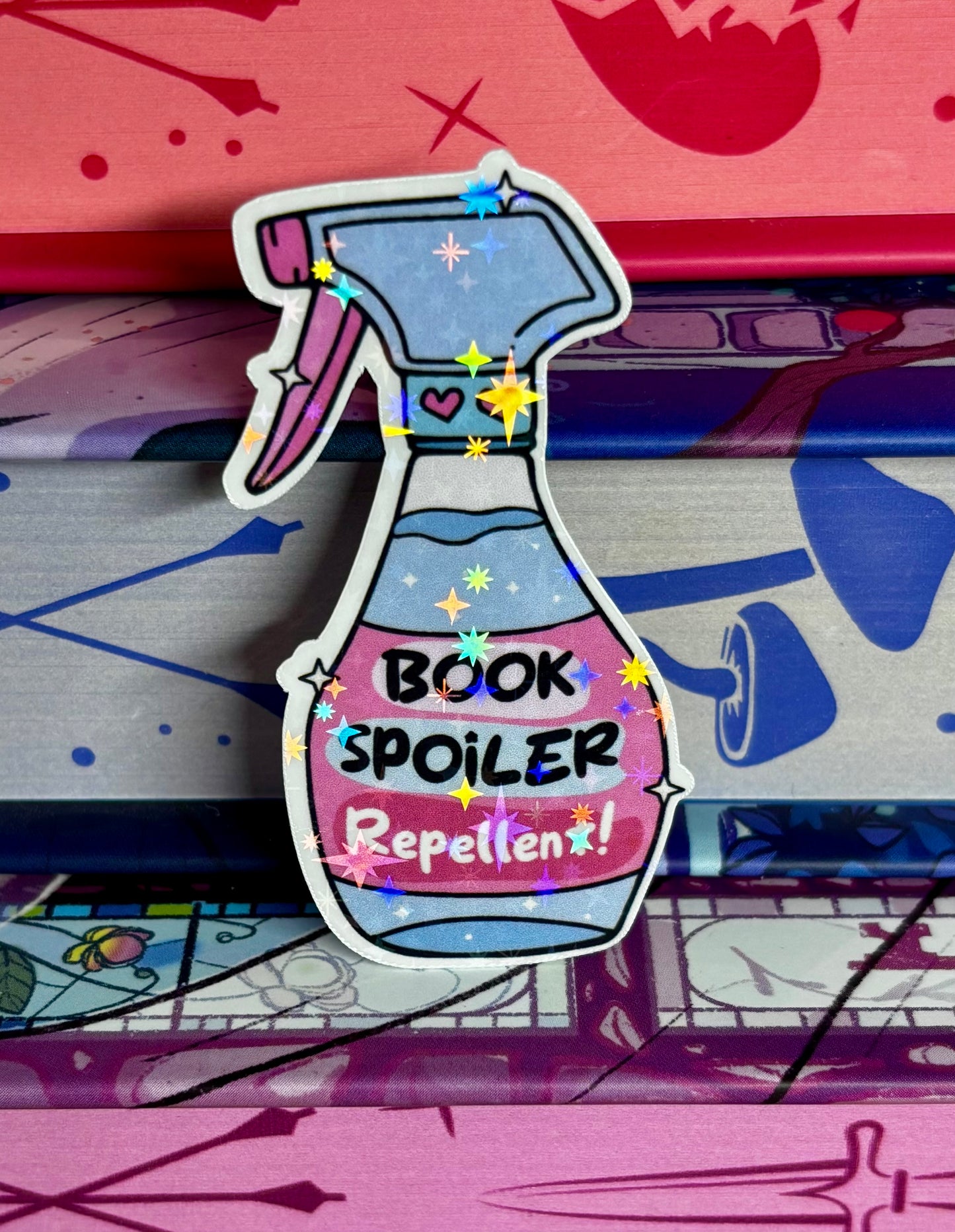 Mini Book Spoiler Repellent Sticker