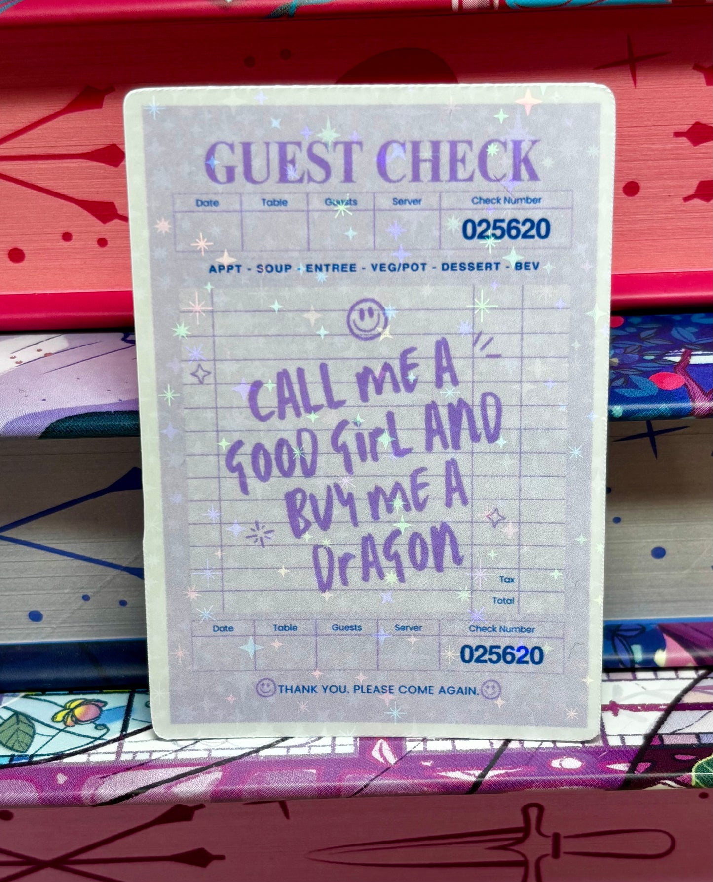 Call Me A Good Girl And Buy Me A Dragon Guest Check Sticker