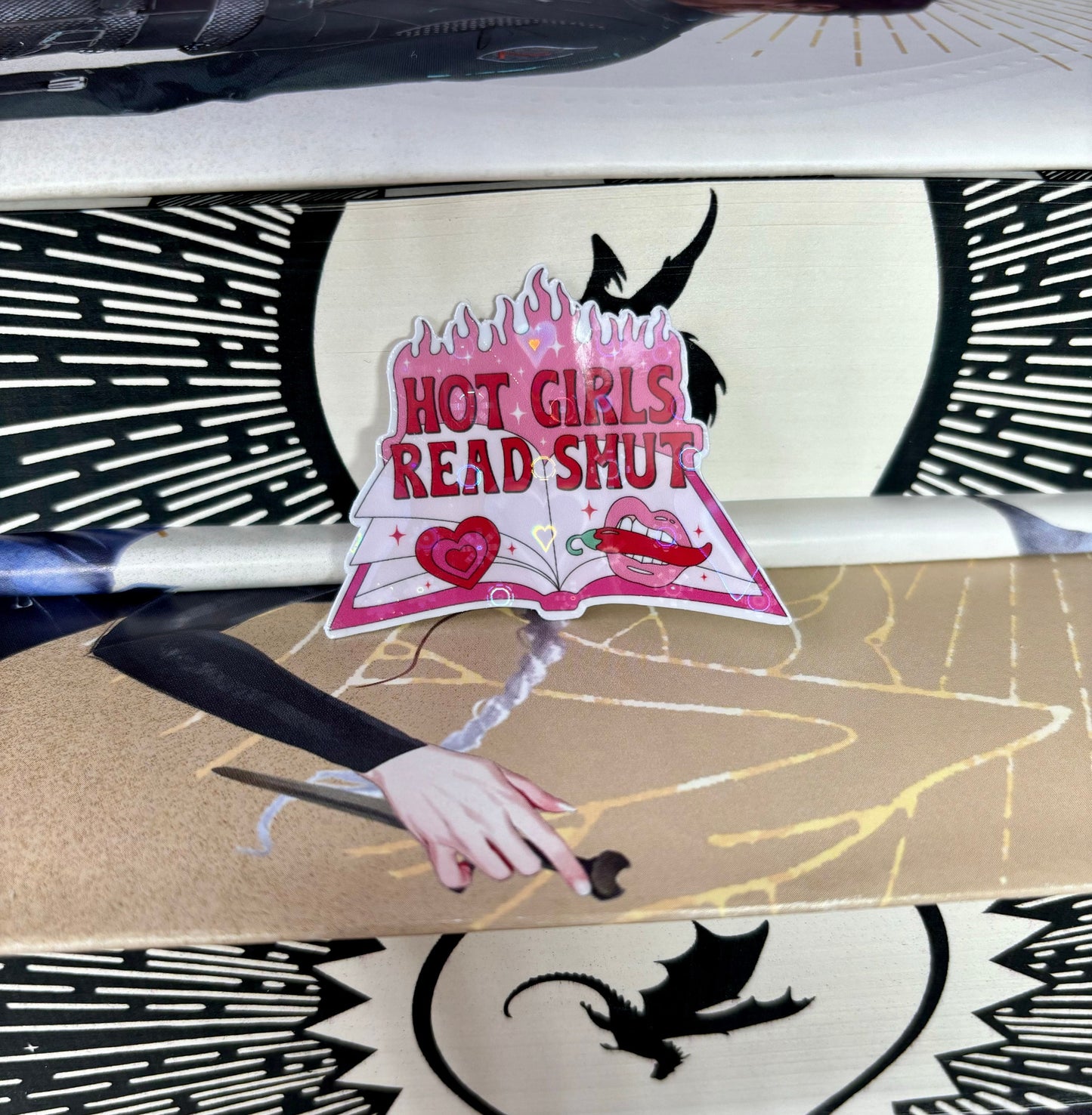 Mini Hot Girls Read Smut Sticker