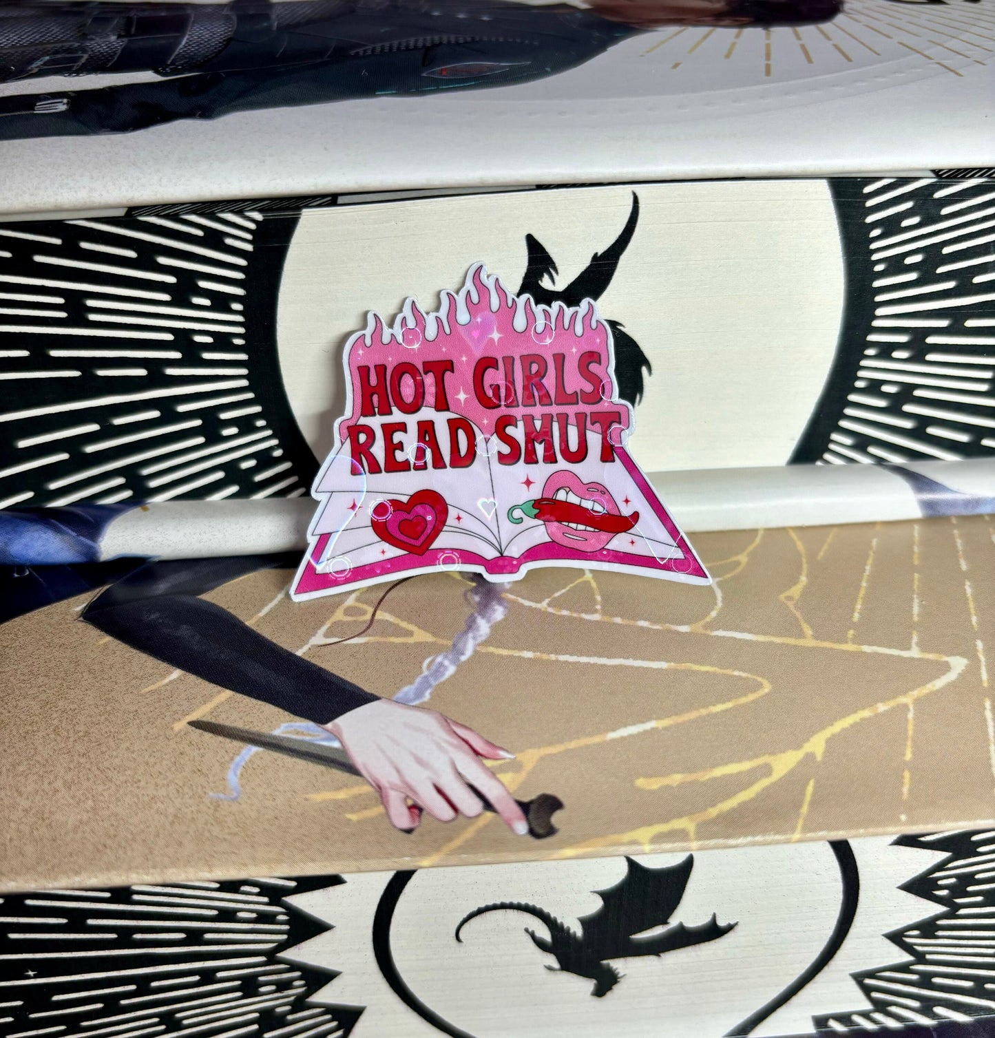 Mini Hot Girls Read Smut Sticker